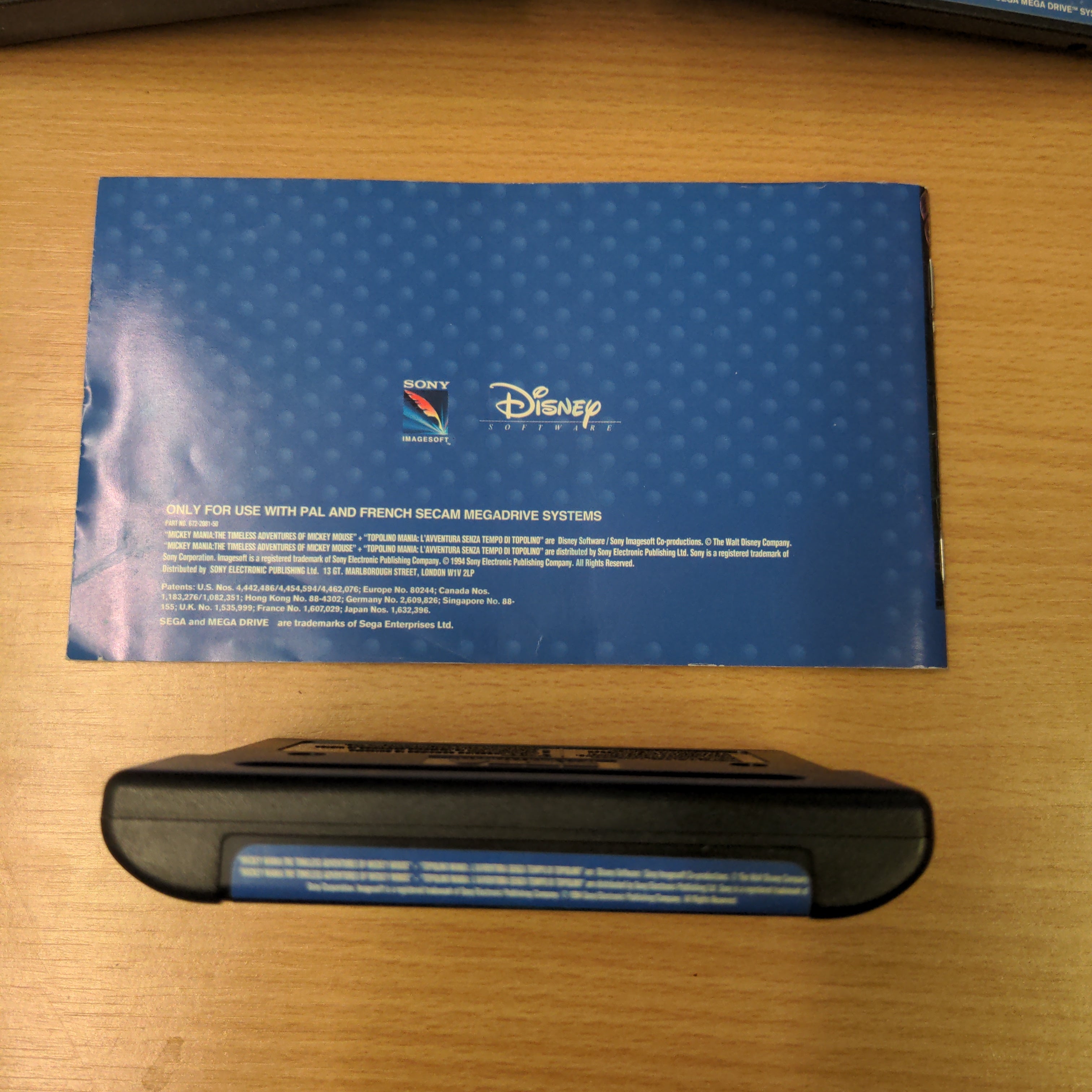 Mickey Mania (Disney's) Sega Mega Drive game complete