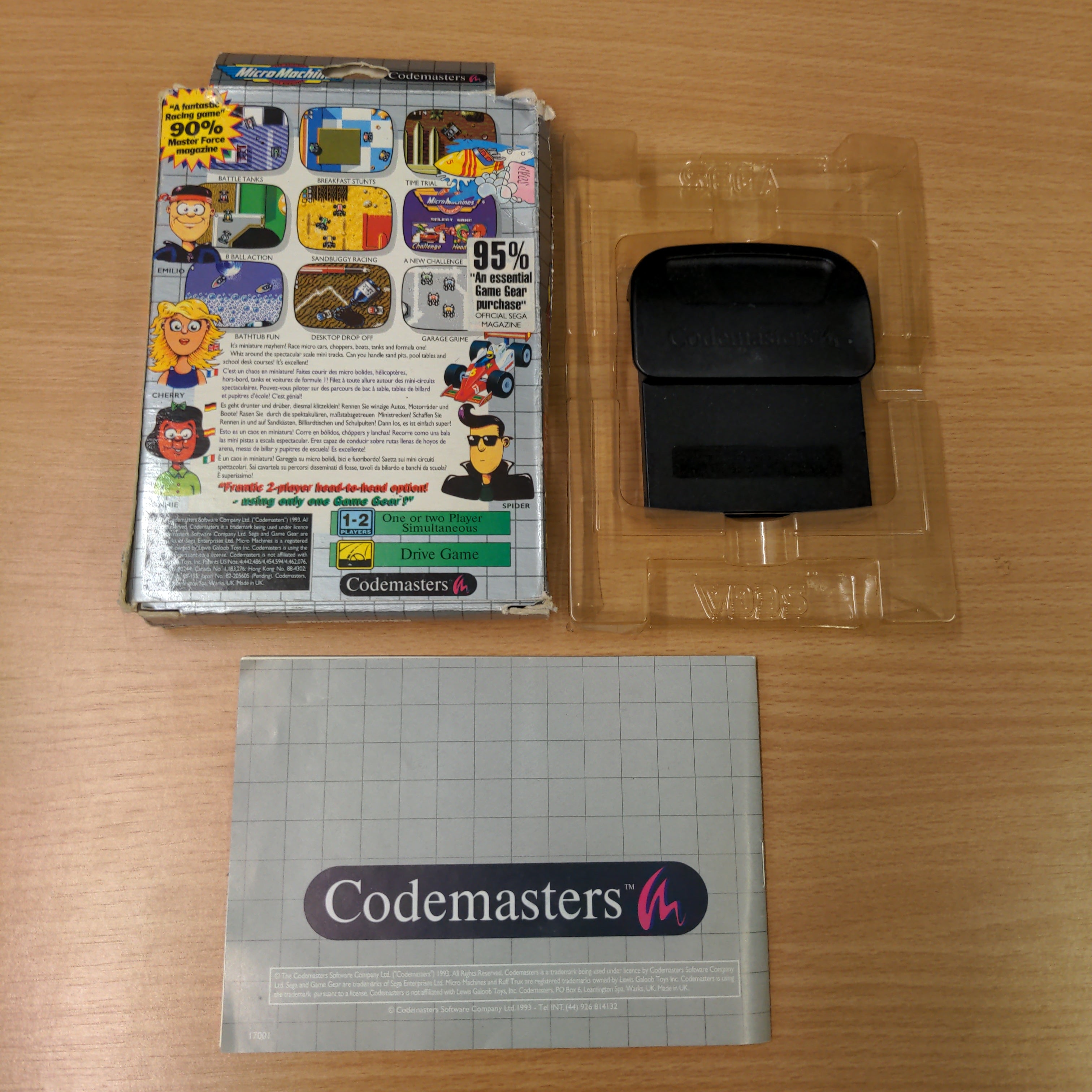 Micro Machines Sega Game Gear game boxed