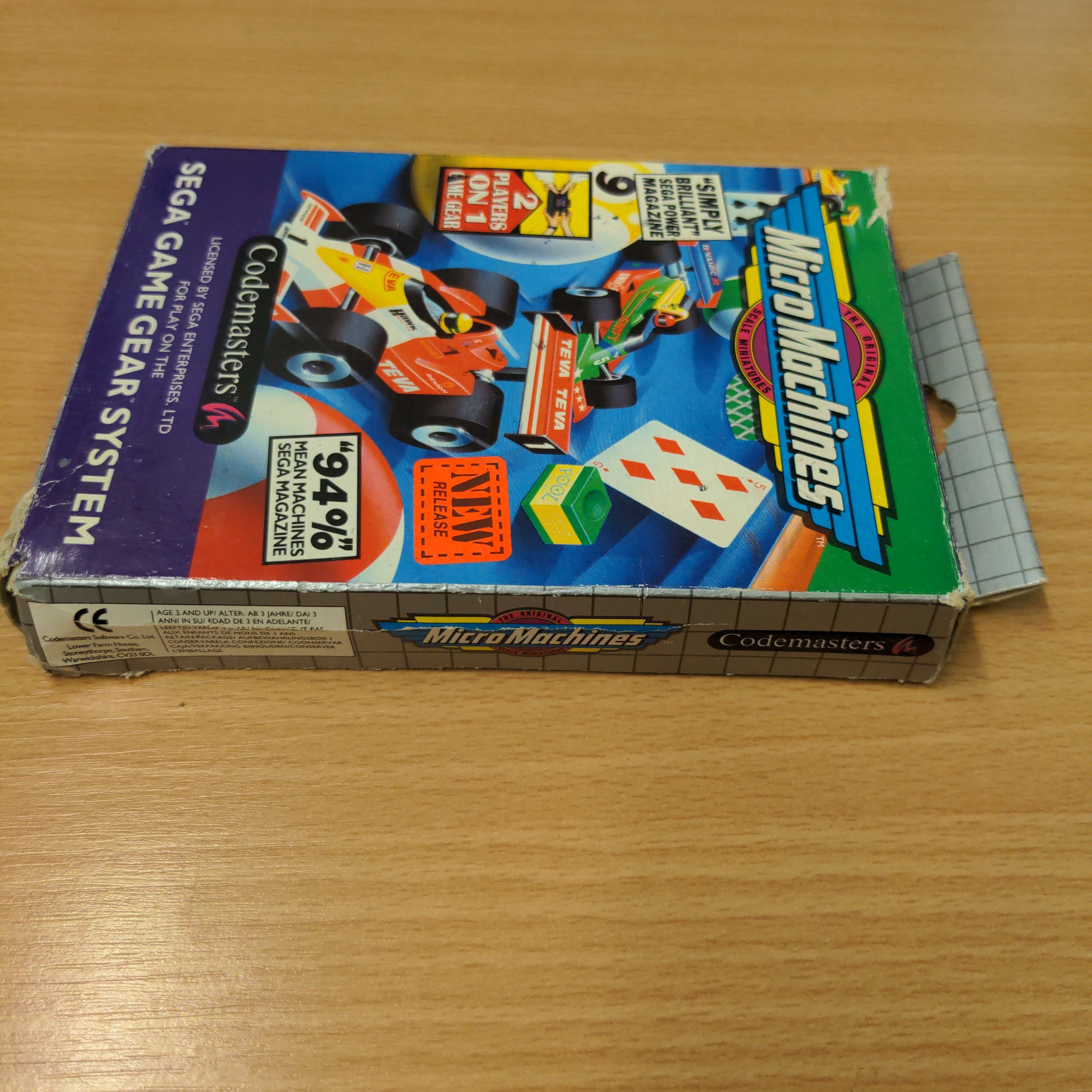 Micro Machines Sega Game Gear game boxed