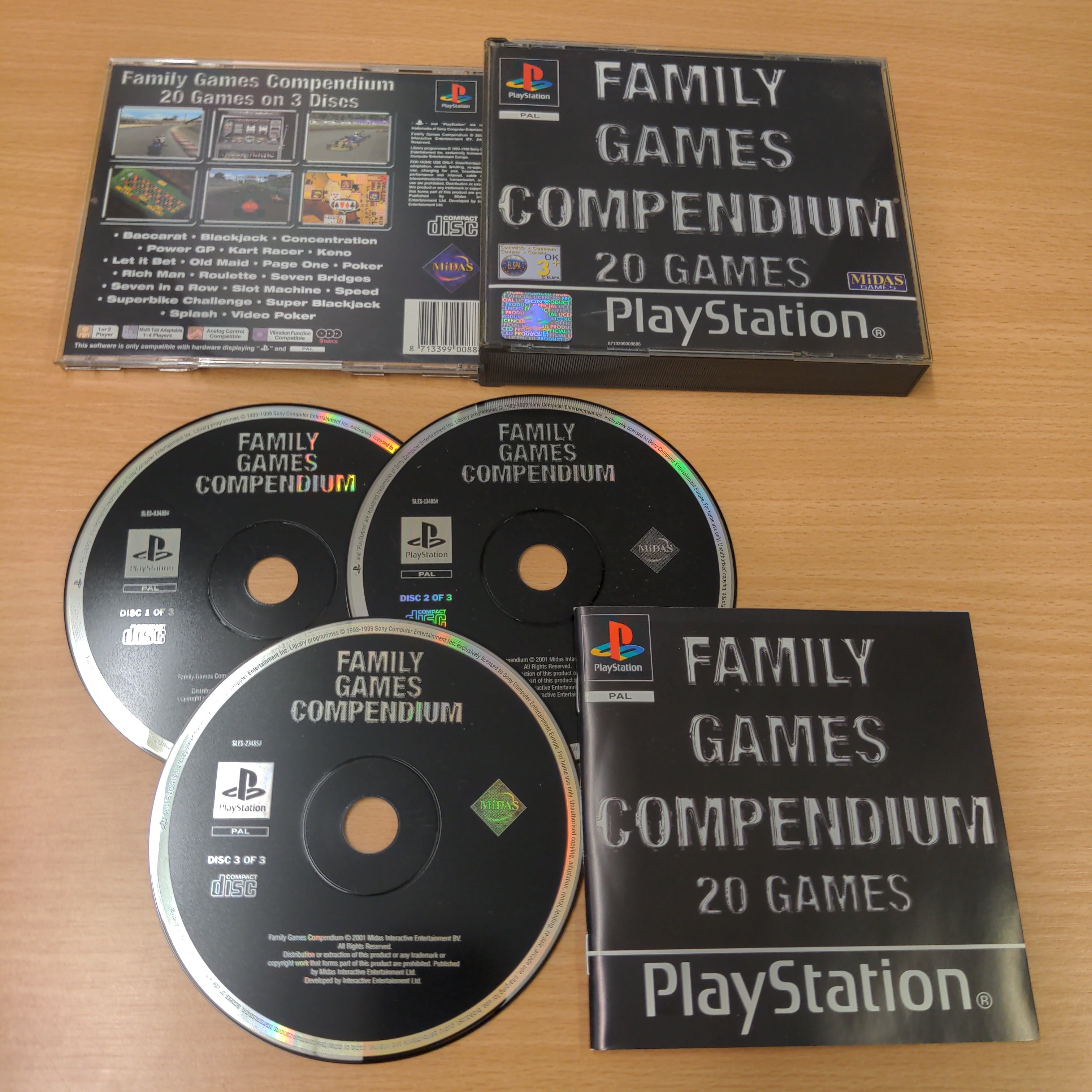 Family Games Compendium Sur PlayStation 1 – Jeu PS1 Complet – Bon état
