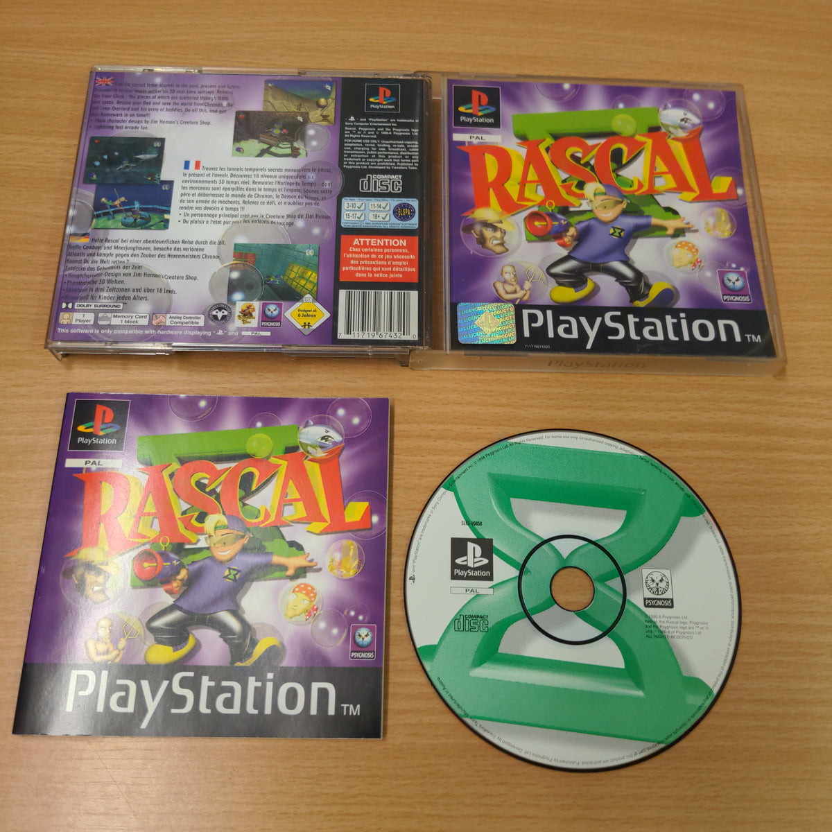 RASCAL EDITION FR PAL SONY PLAYSTATION 1 PS1 COMPLET RASCAL EDITION FR PAL SONY PLAYSTATION 1 PS1 COMPLET
