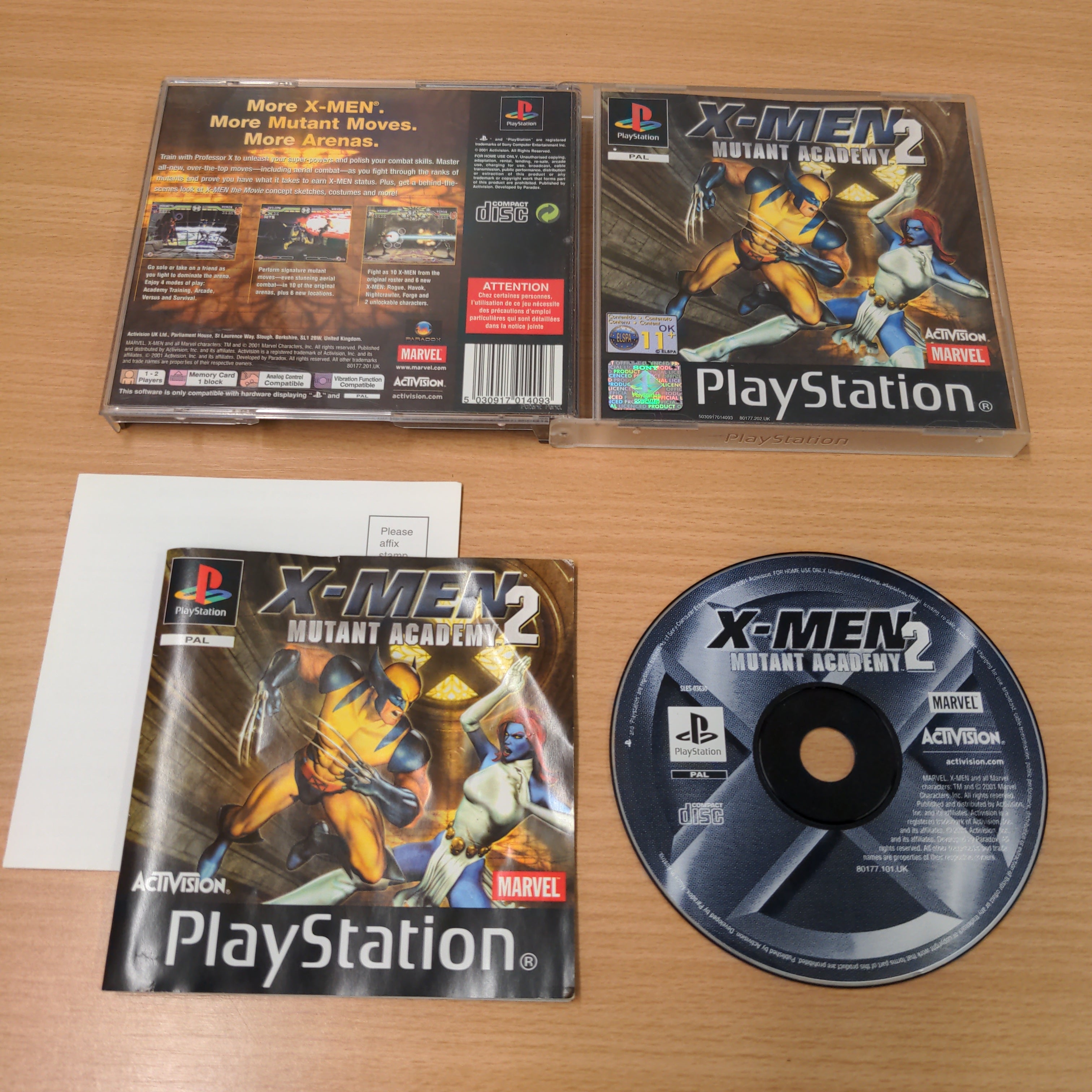 X-MEN MUTANT ACADEMY PS1 - Version PAL Française - Très Bon état