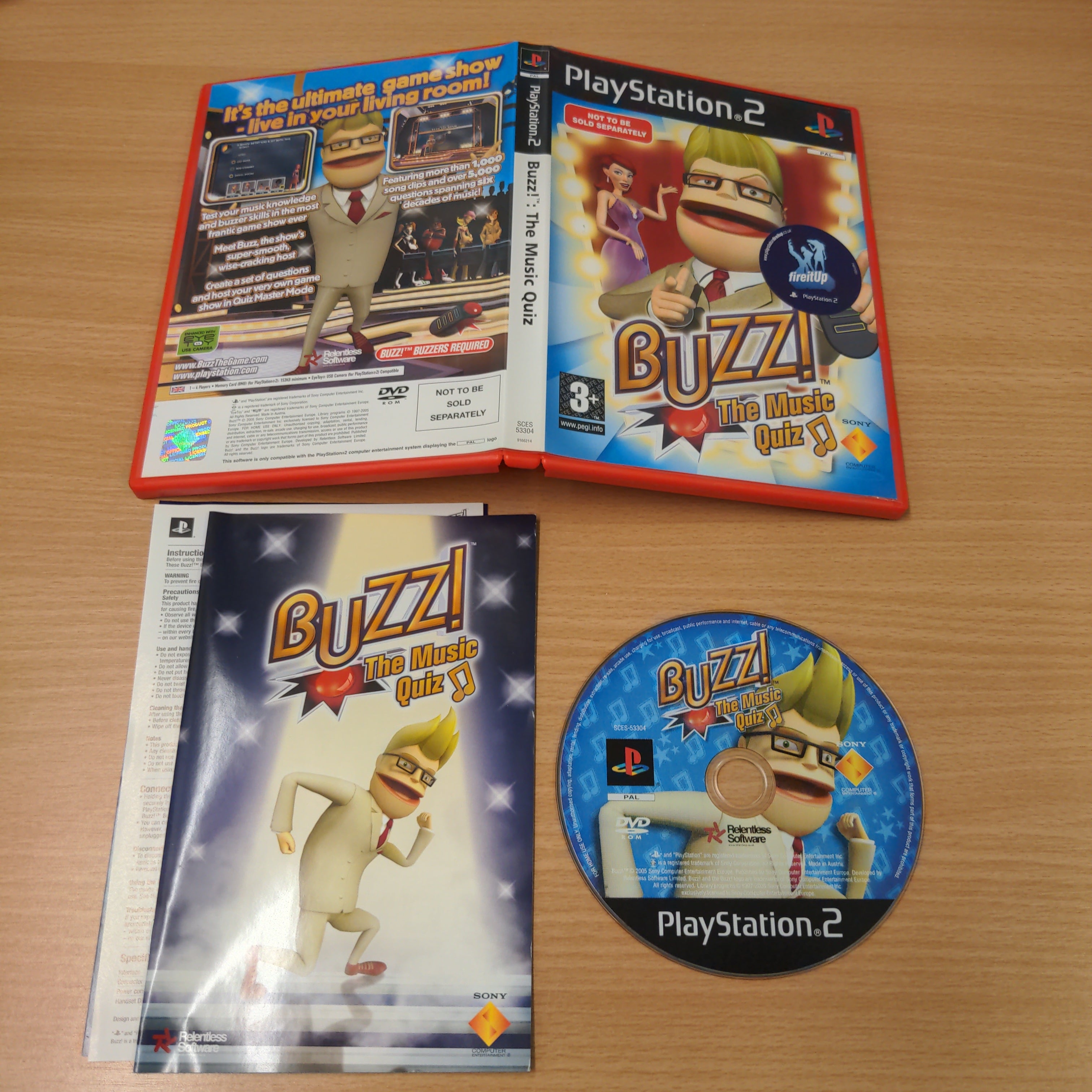 Buzz: The Music Quiz Sony PS2 game – retro game store uk