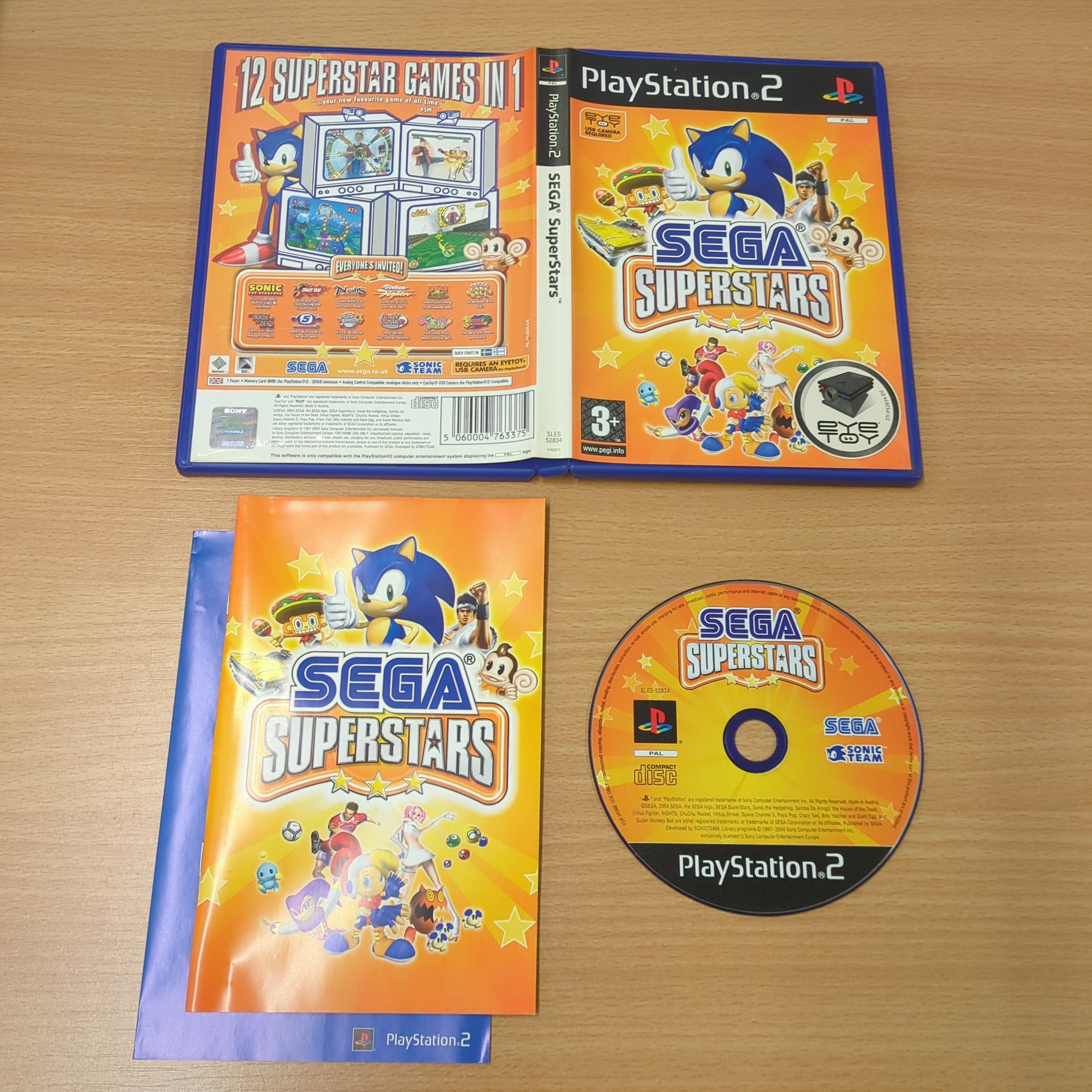 jeu ps2 , sega superstars , neuf jeu ps2 , sega superstars , neuf