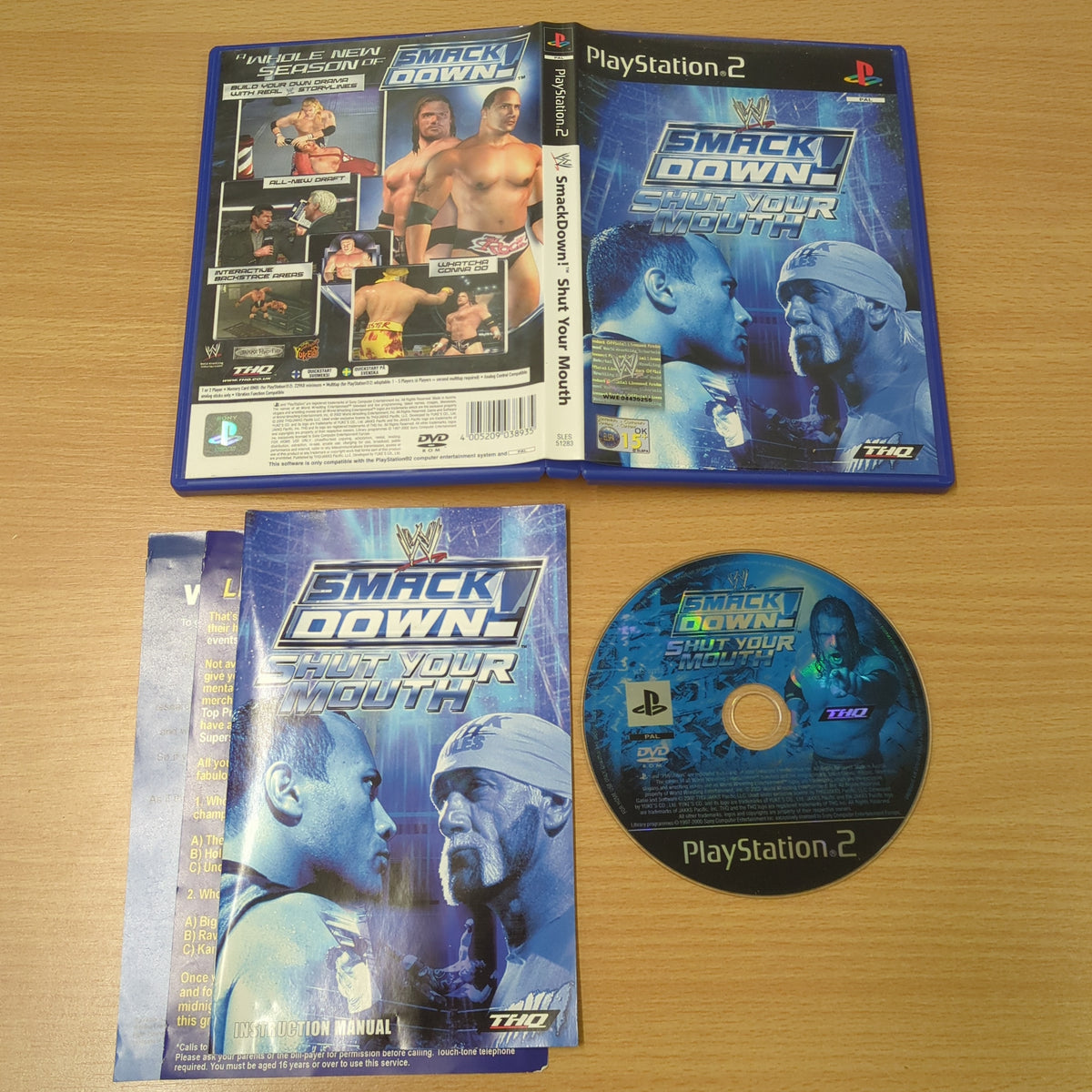 WWE Smackdown! Shut Your Mouth Sony PS2 game retro game store uk