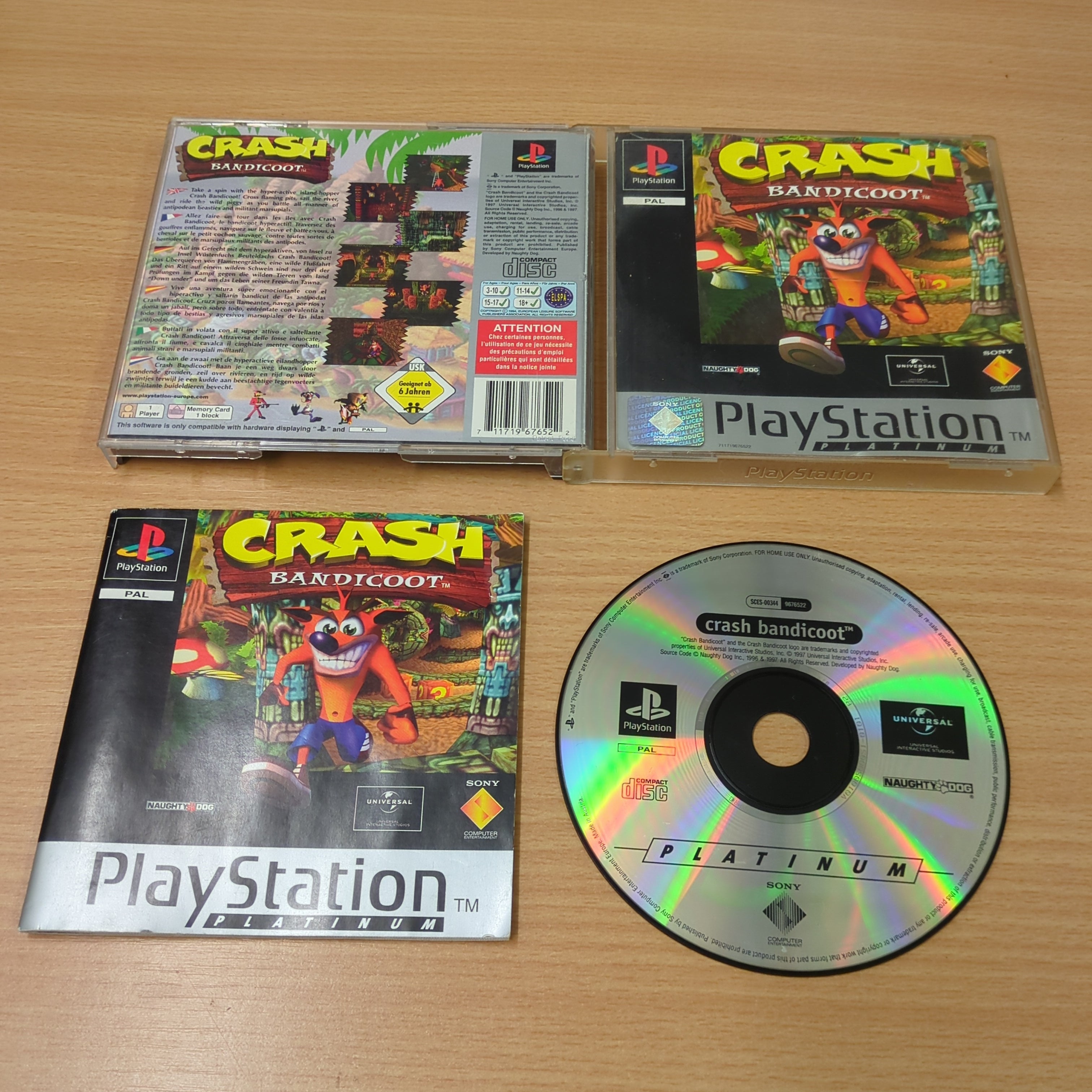 Crash bandicoot PS1 Complet platinum Sony : Achat occasion | Jeux vidéos Sony 0-6 mois Bon état Crash bandicoot PS1 Complet platinum Sony : Achat occasion | Jeux vidéos Sony 0-6 mois Bon état