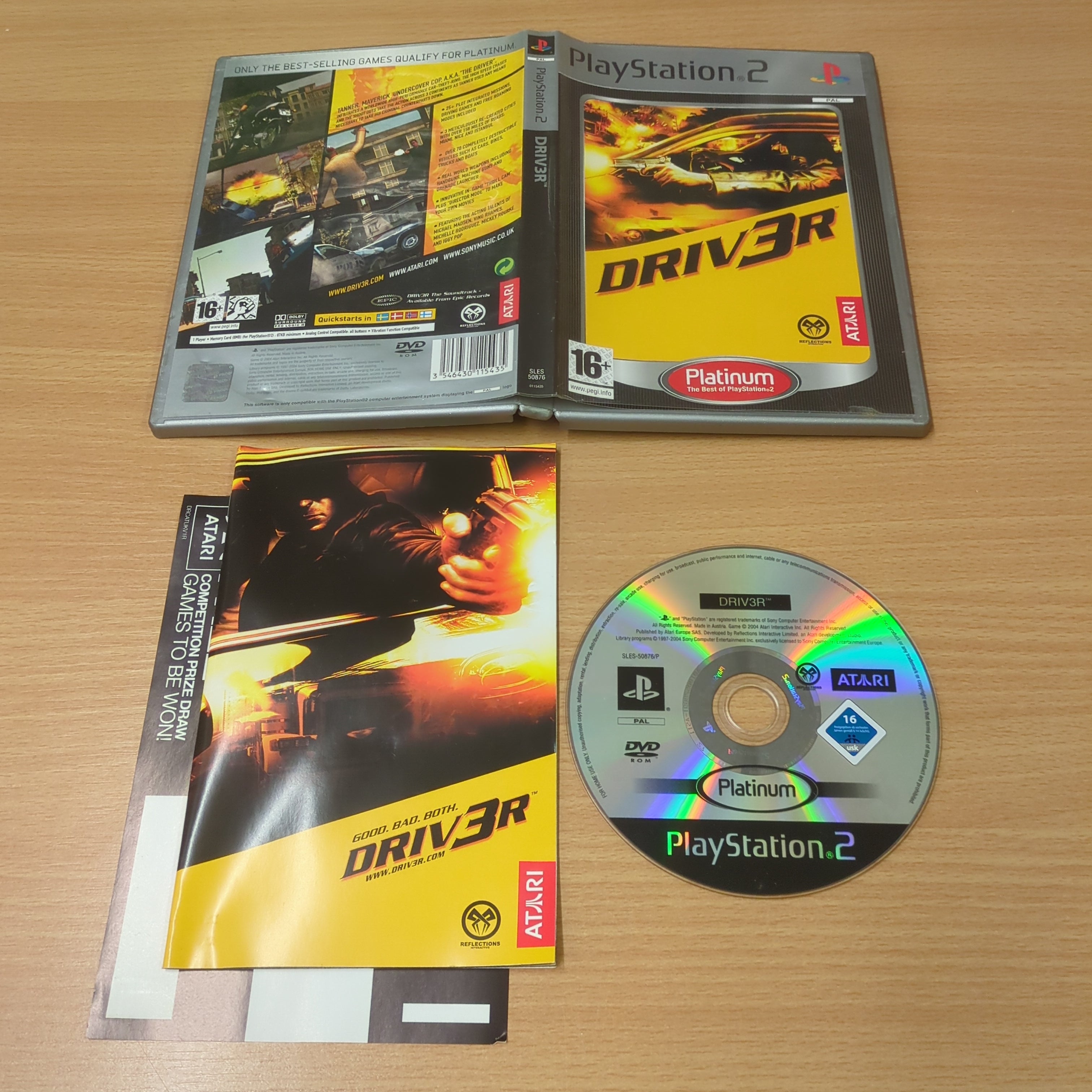 Driver 3 – Jeu Complet Sony PS2 (bon état, Boîtier Inclus)