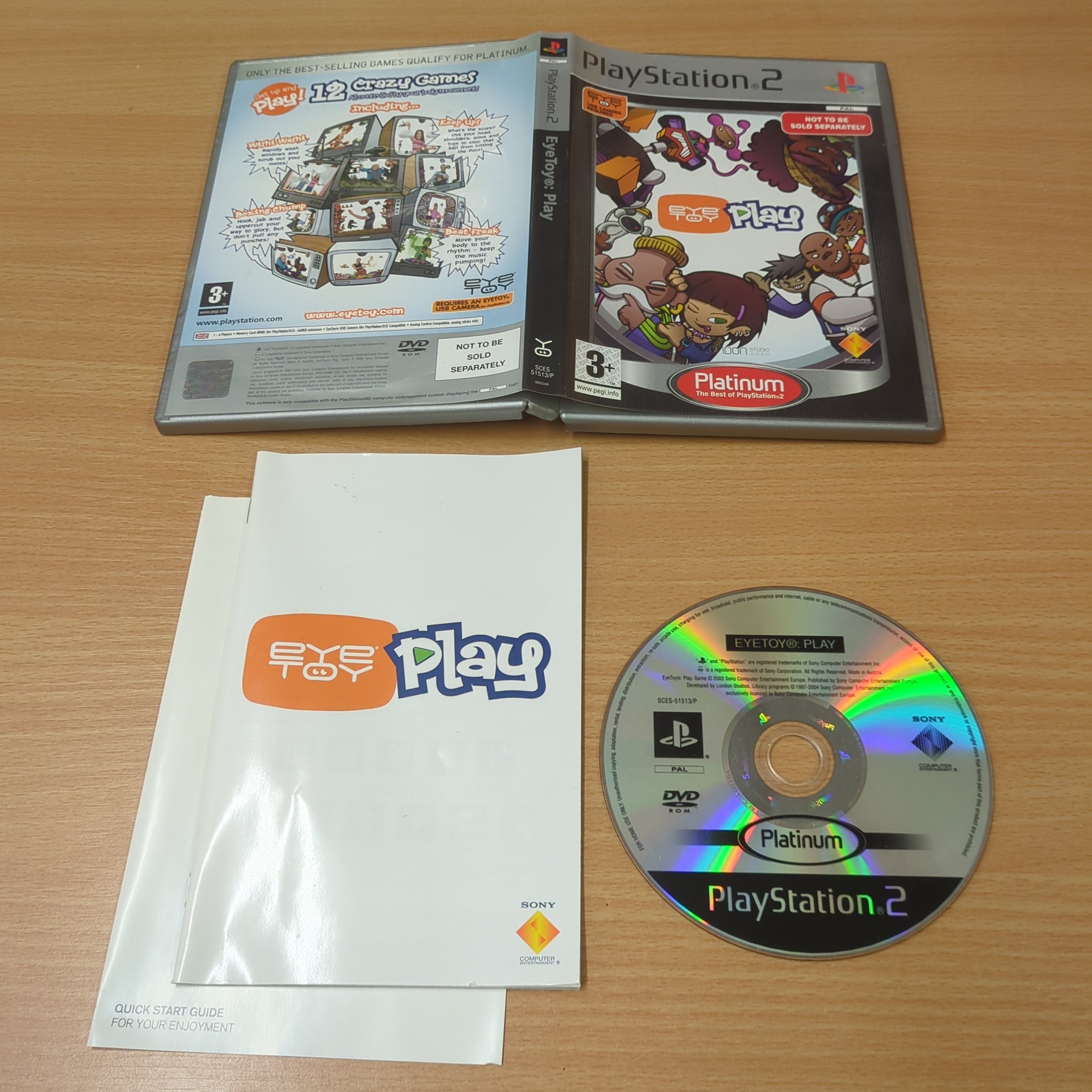 EYETOY PLAY 3 PS2 PLAYSTATION 2 SONY PAL COMPLET EYETOY PLAY 3 PS2 PLAYSTATION 2 SONY PAL COMPLET