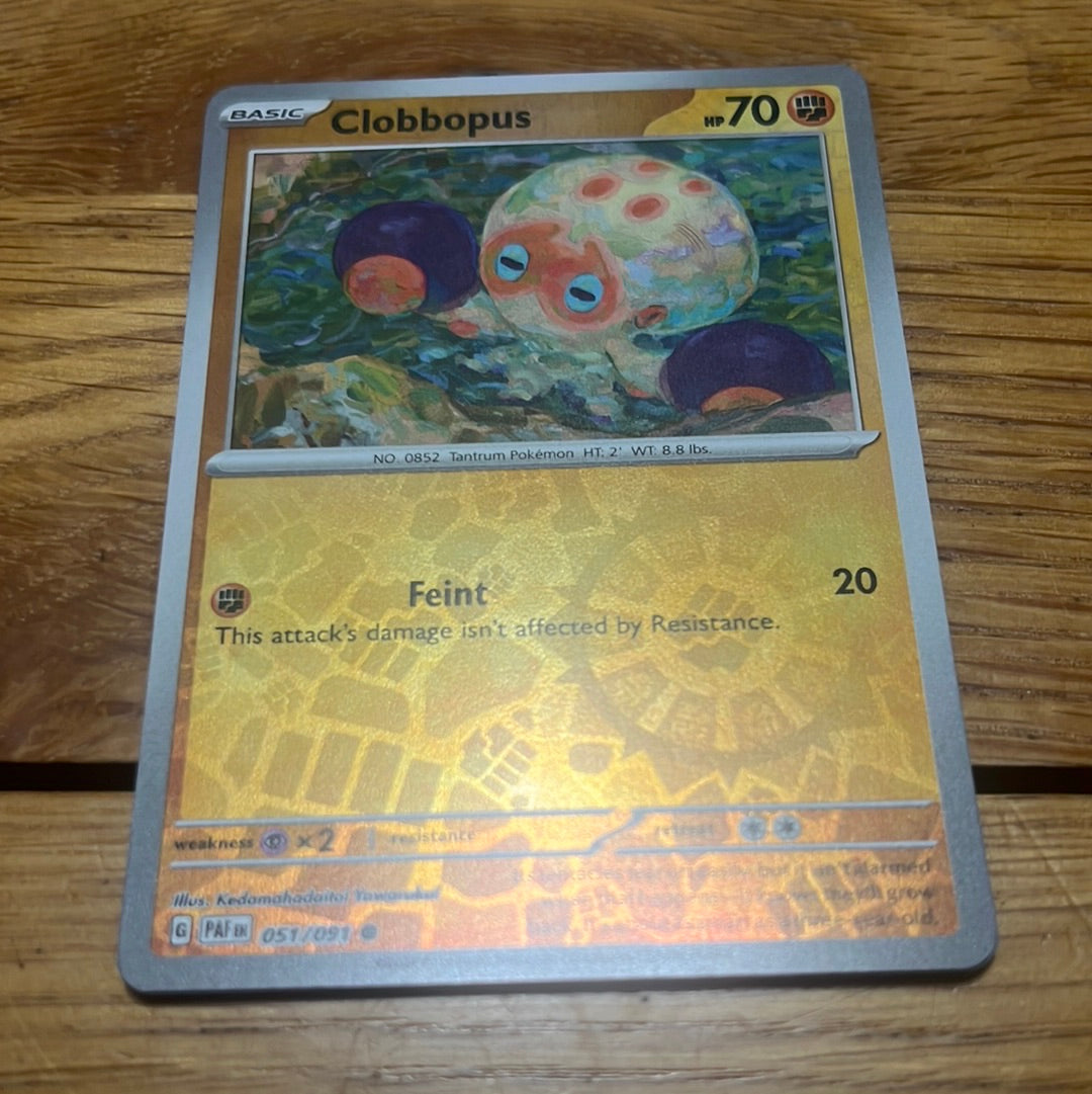 Paldean Fates: Clobbopus [Reverse Holo] #51 – retro game store uk
