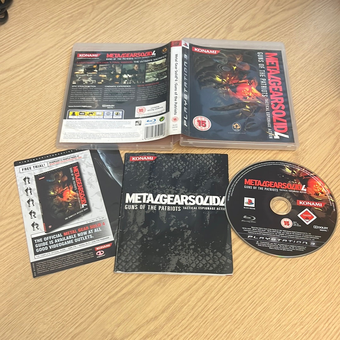 metal gear solid 4 guns of the patriots ps3 Metal Gear Solid 4: Guns of the Patriots PS3 Game – retro game store uk