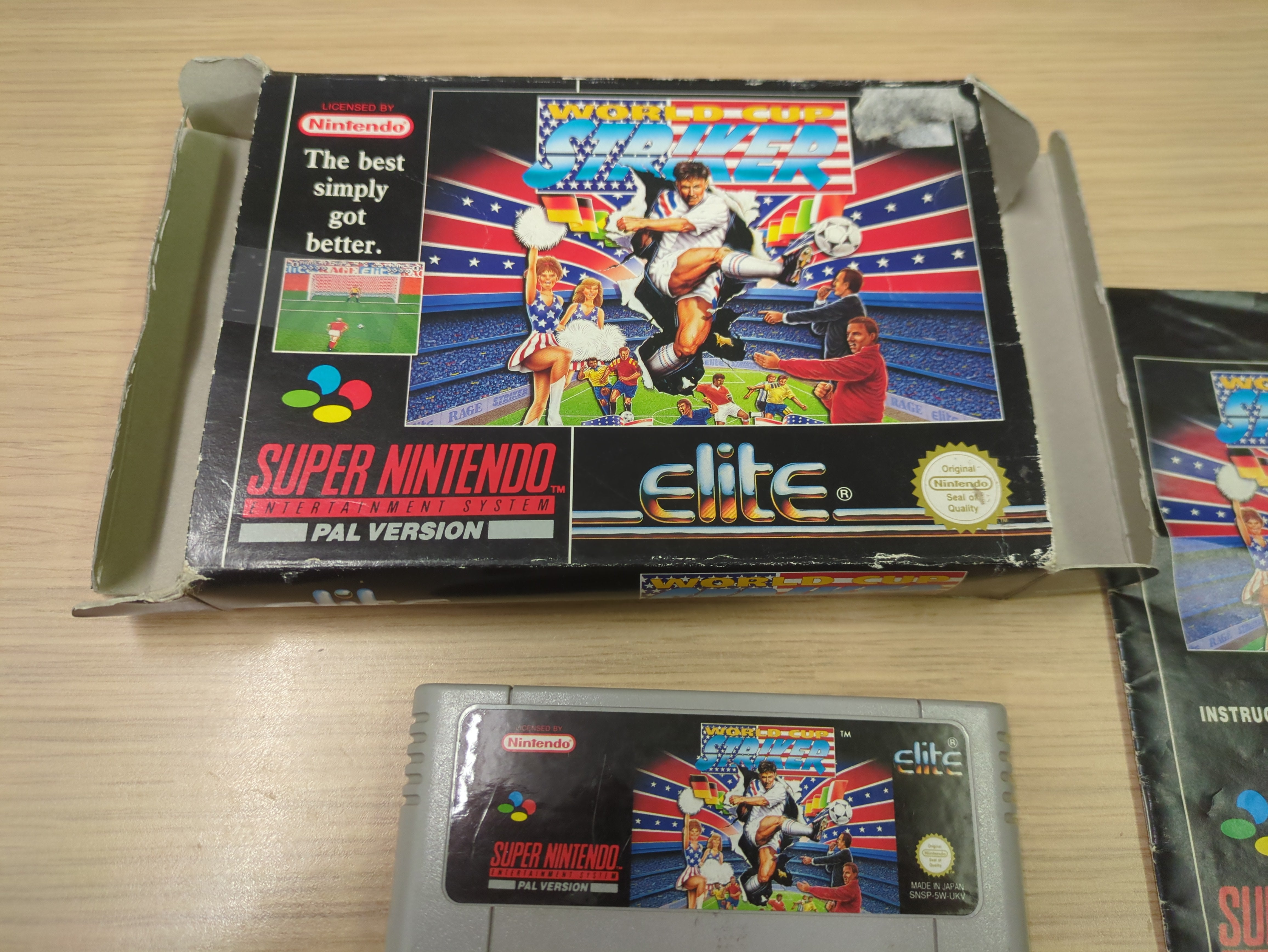 World Cup Striker Super Nintendo SNES game Boxed