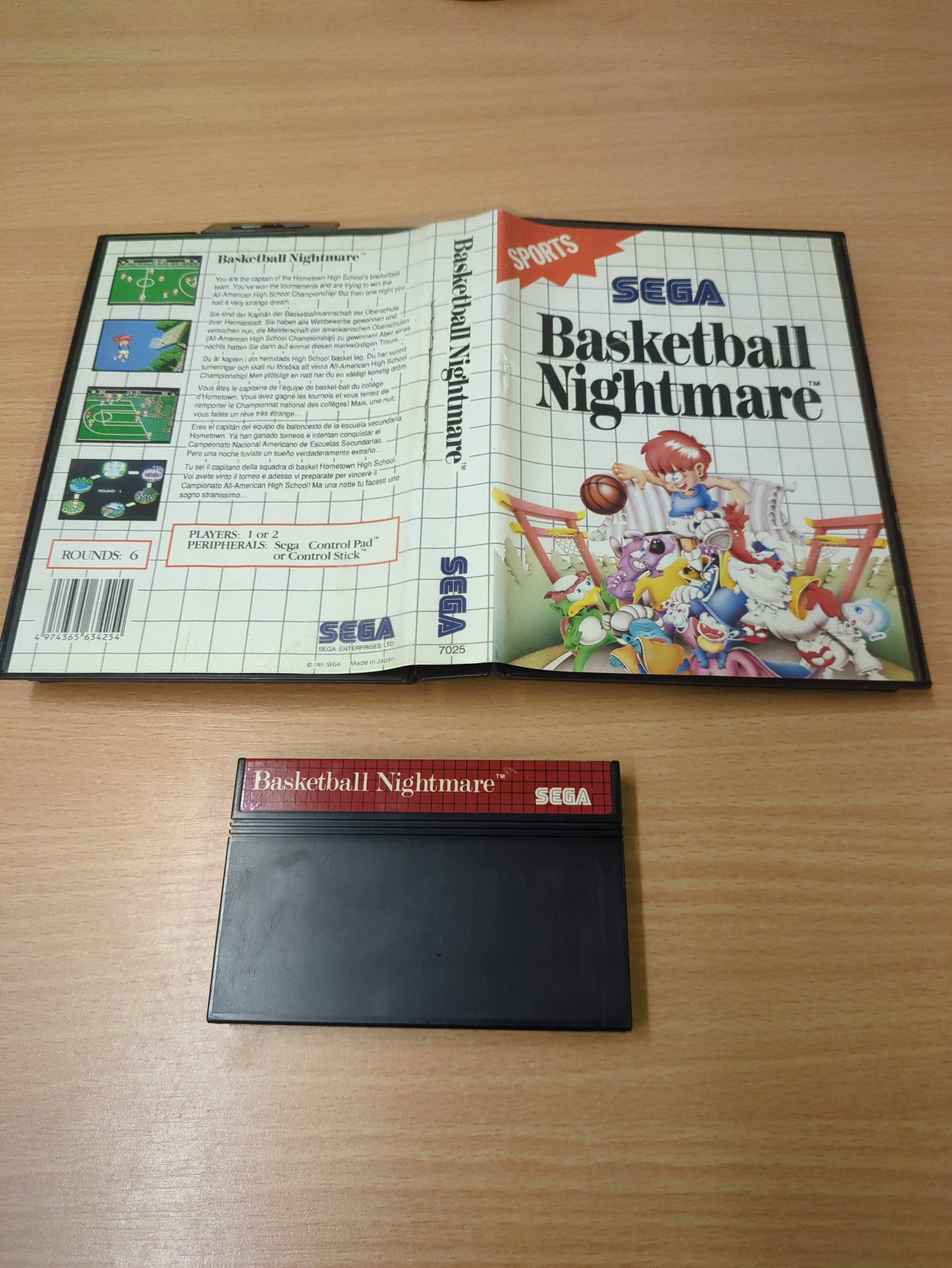 Jeu Basketball Nightmare - SEGA Master System - 1989 - Très Bon état