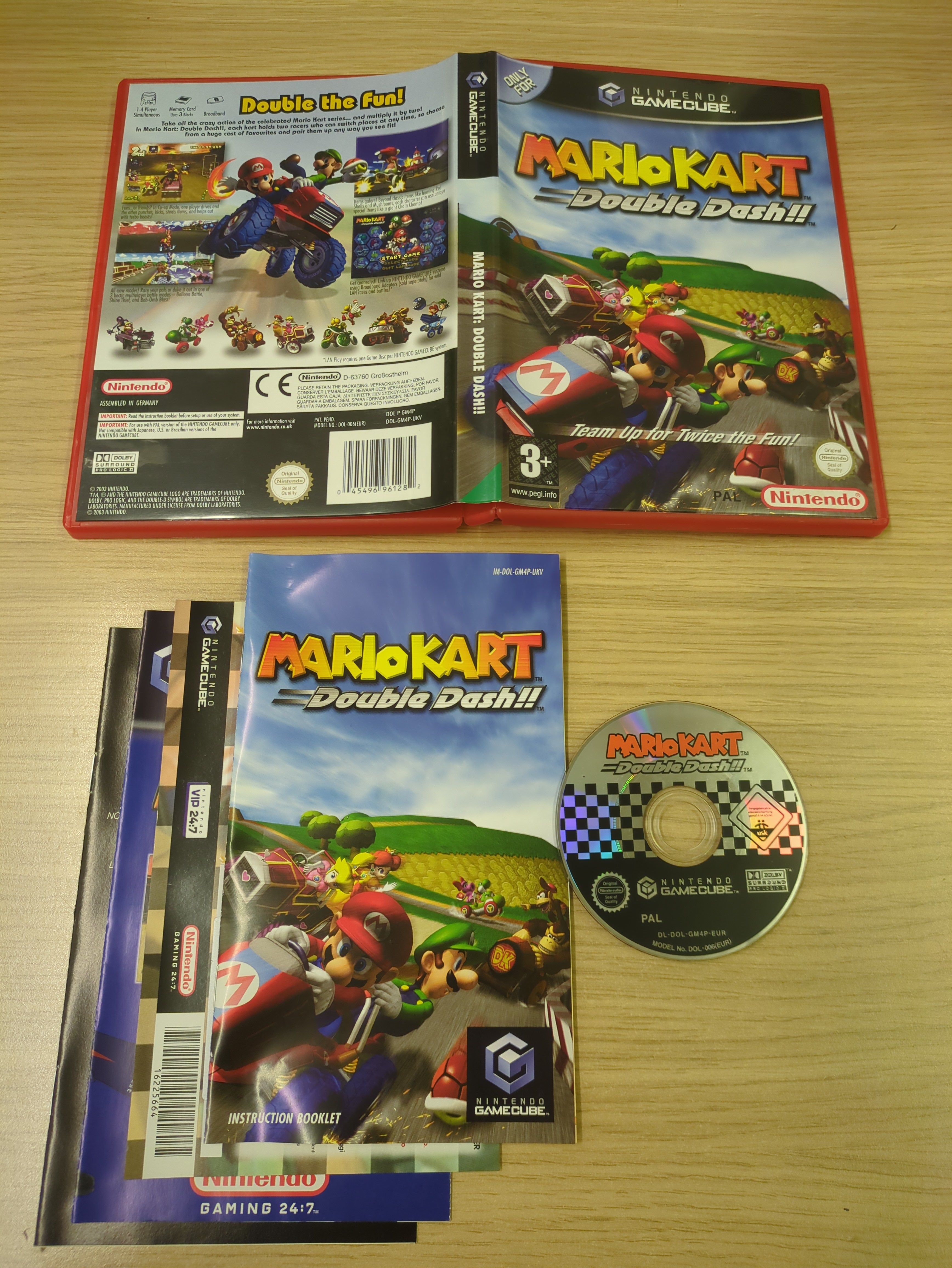 Mario kart double dash Nintendo GameCube game complete vip