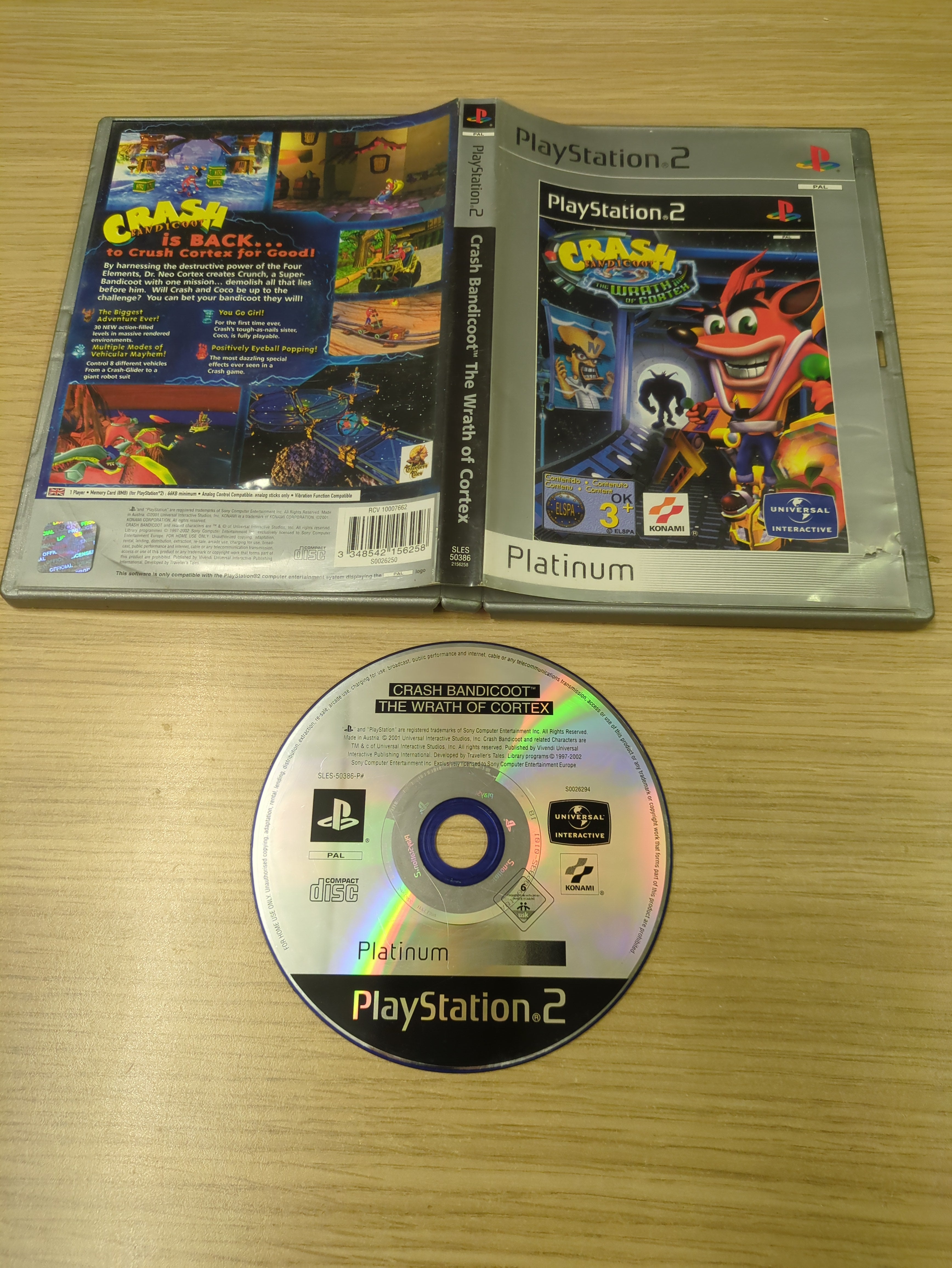 Crash Bandicoot The Wrath of Cortex Platinum Sony PS2 game – retro