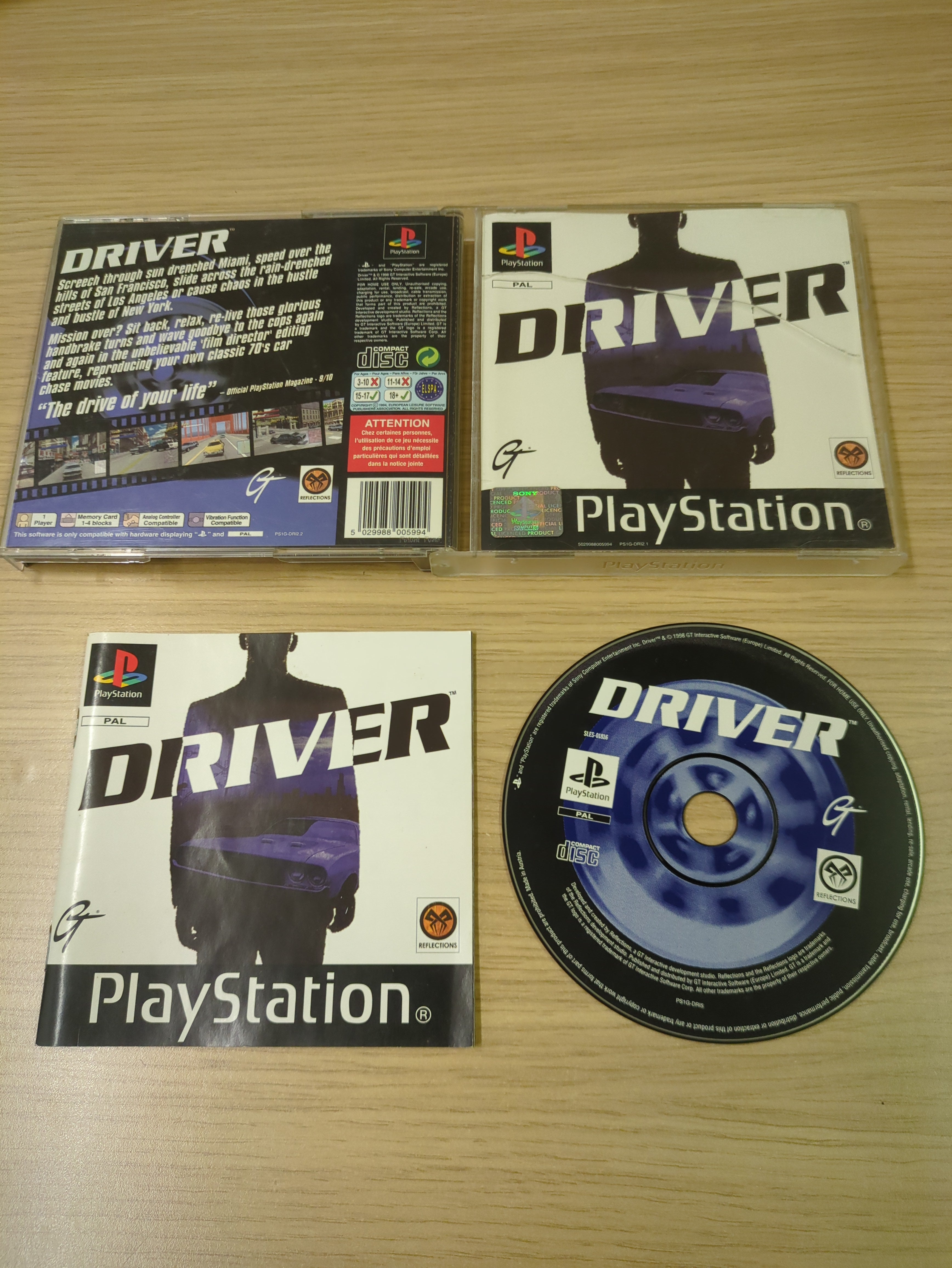 Jeu Vidéo DRIVER Pour PlayStation 1 (PS1) - Version PAL Française, Occasion Testée