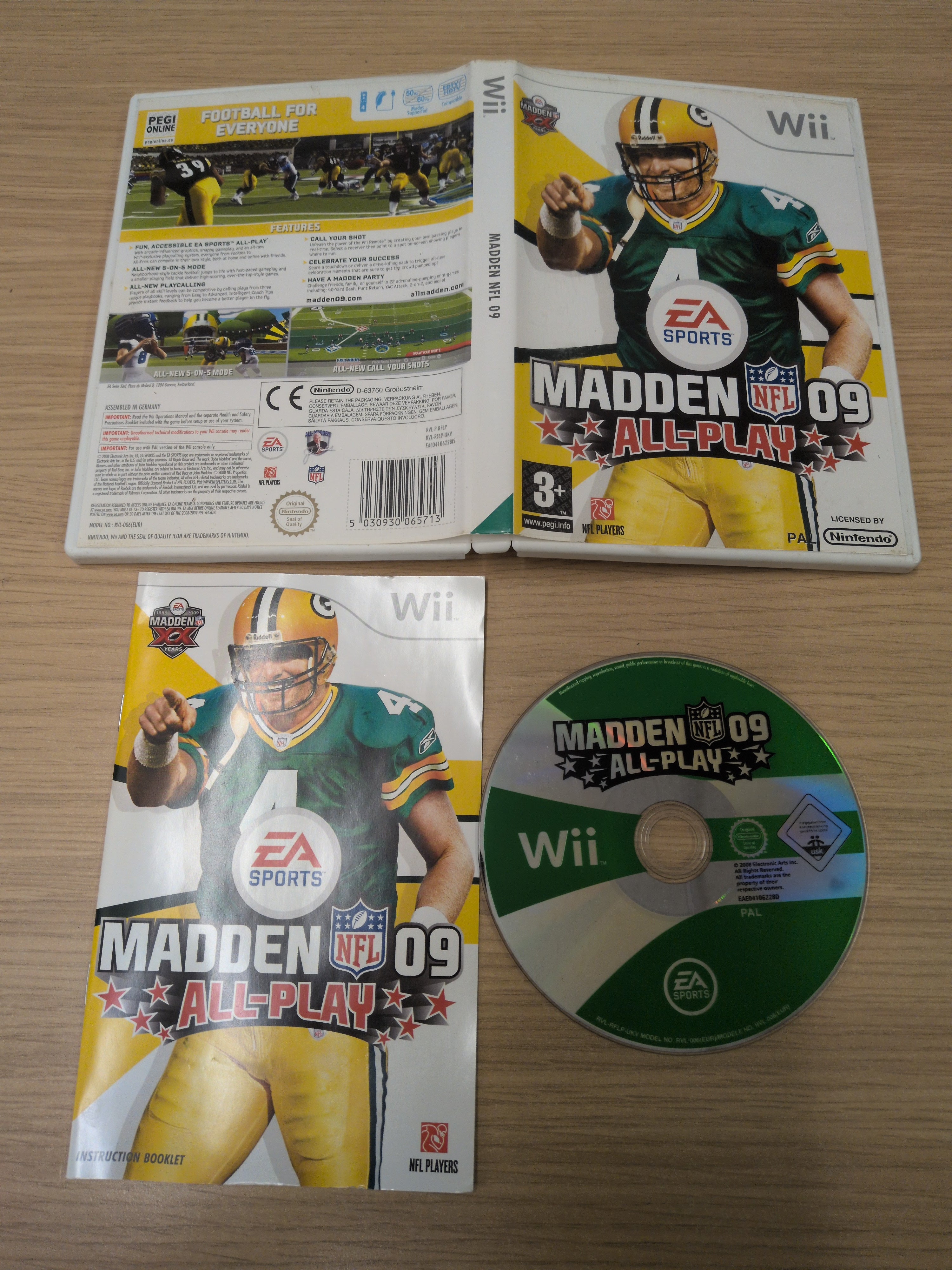 Madden NFL 09 All-PlayNintendo Wii Game Complete + tested 8bitbeyond ...
