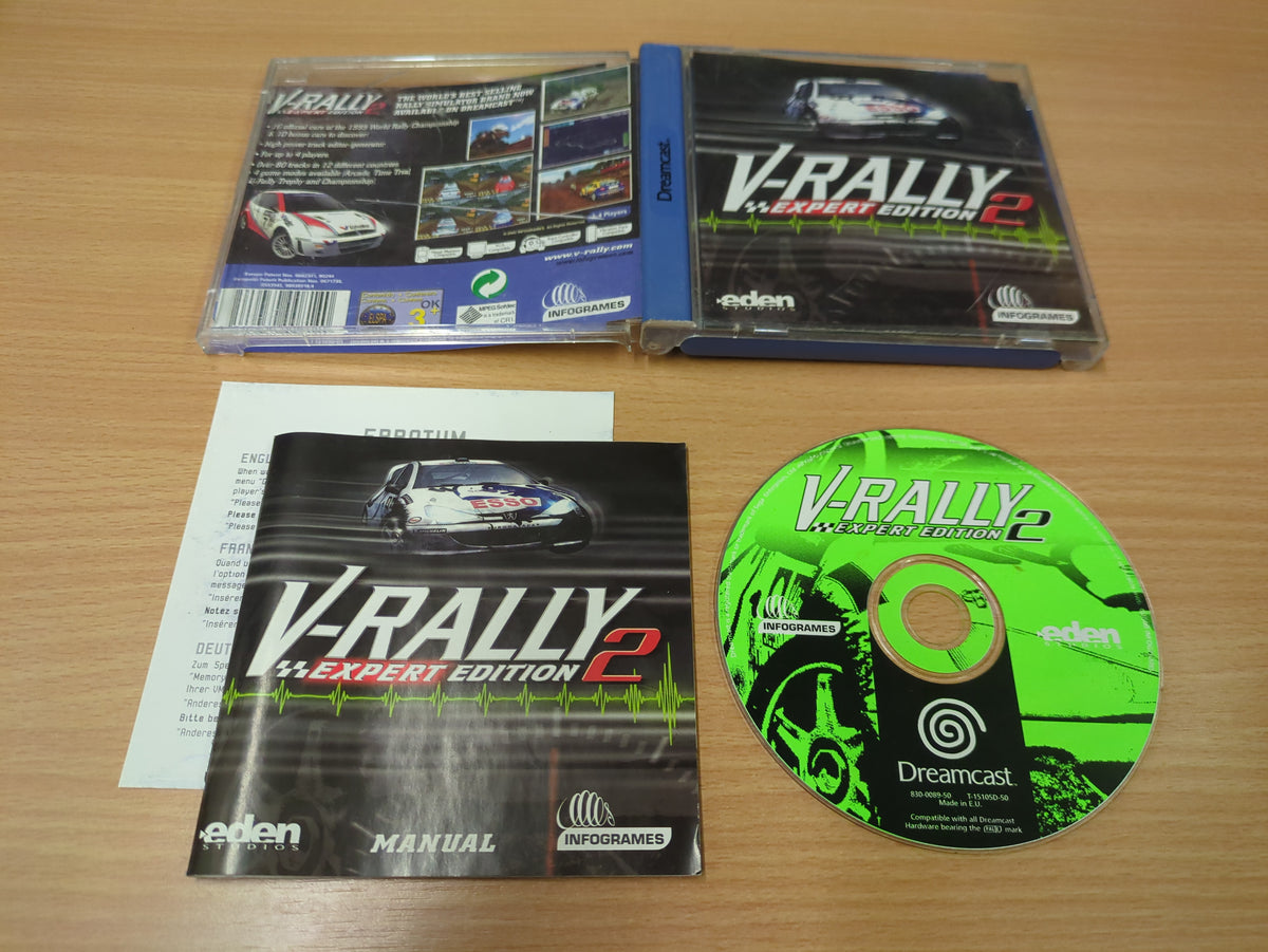 Jeu SEGA Dreamcast – V-Rally 2: Expert Edition – Version Promo White Label – CD Excellent
