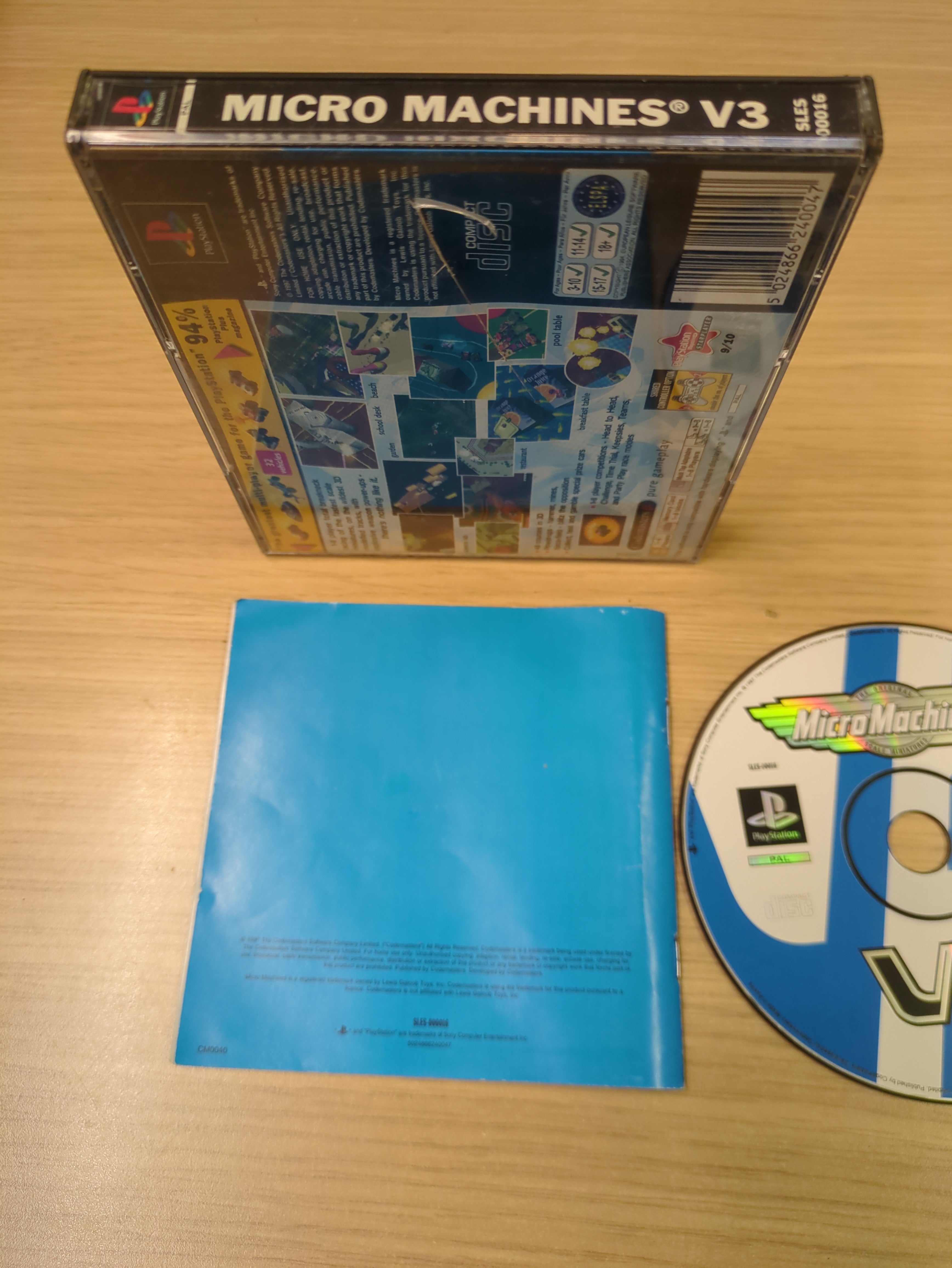 Micro Machines V3 Sony PS1 game