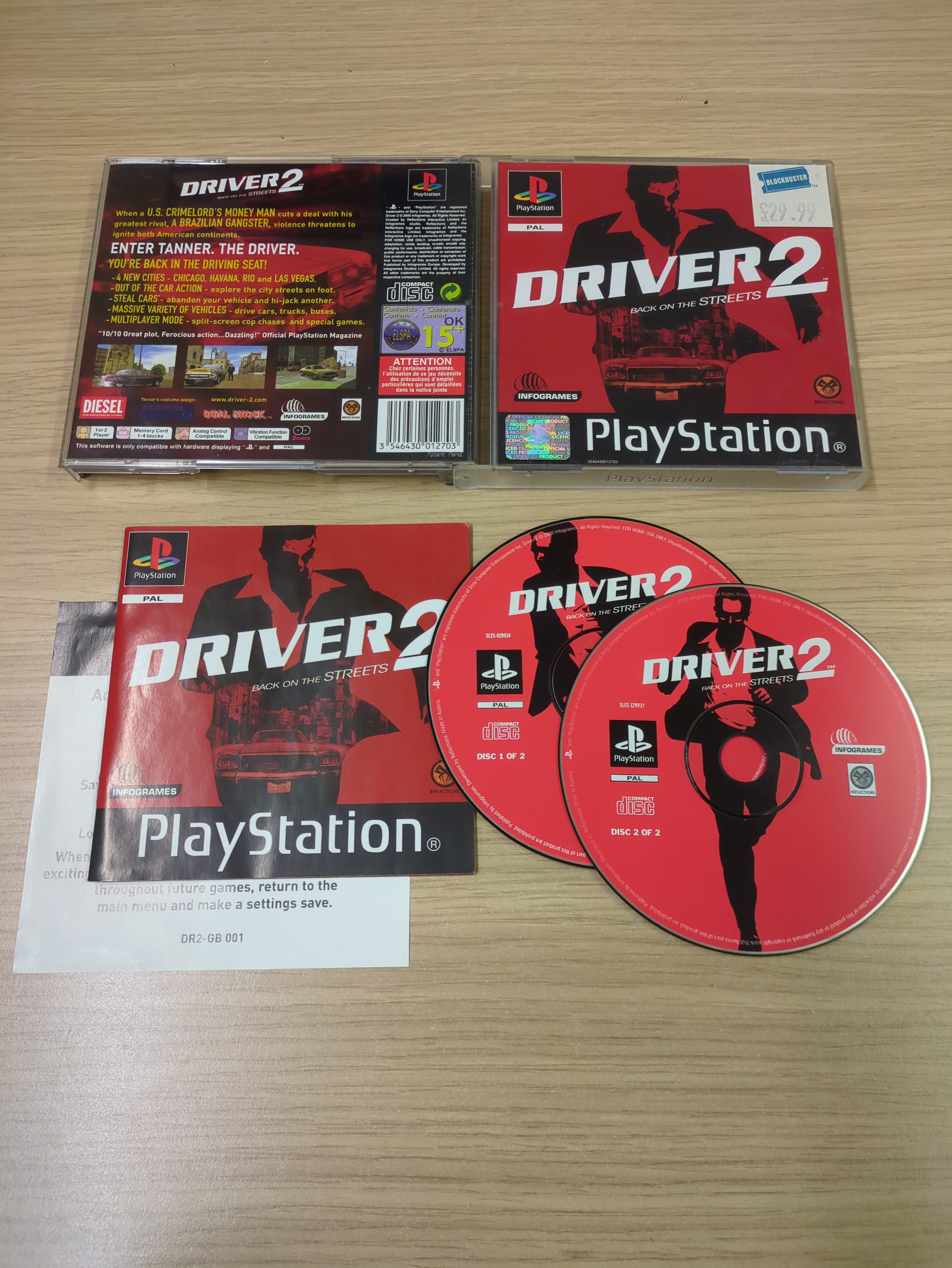 PS1 - Driver 2: Back on the Streets (DE Version) (mit OVP) (gebraucht PS1 - Driver 2: Back on the Streets (DE Version) (mit OVP) (gebraucht