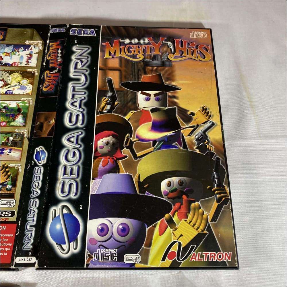Buy Mighty hits Sega saturn game complete -@ 8BitBeyond