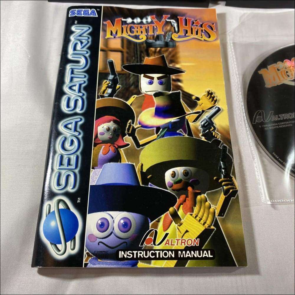 Buy Mighty hits Sega saturn game complete -@ 8BitBeyond