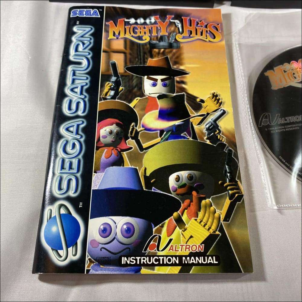 Buy Mighty hits Sega saturn game complete -@ 8BitBeyond