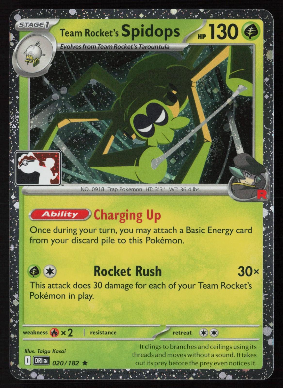 Destined Rivals - Team Rocket's Spidops [Prize Pack Cosmos Holo] - 20 ...