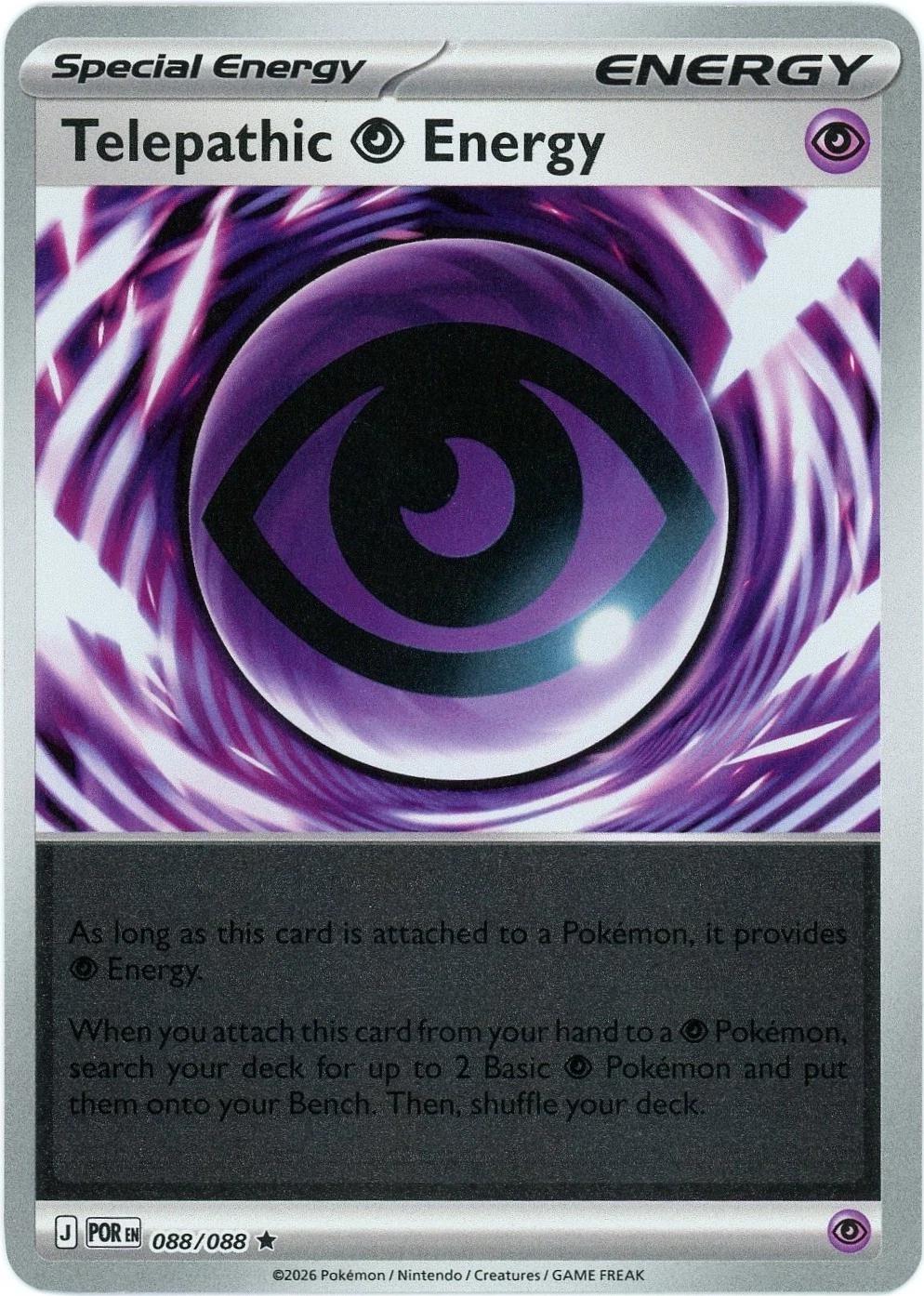 Telepathic Psychic Energy [Reverse Holo] - 088/088 - Rare - Perfect Or ...