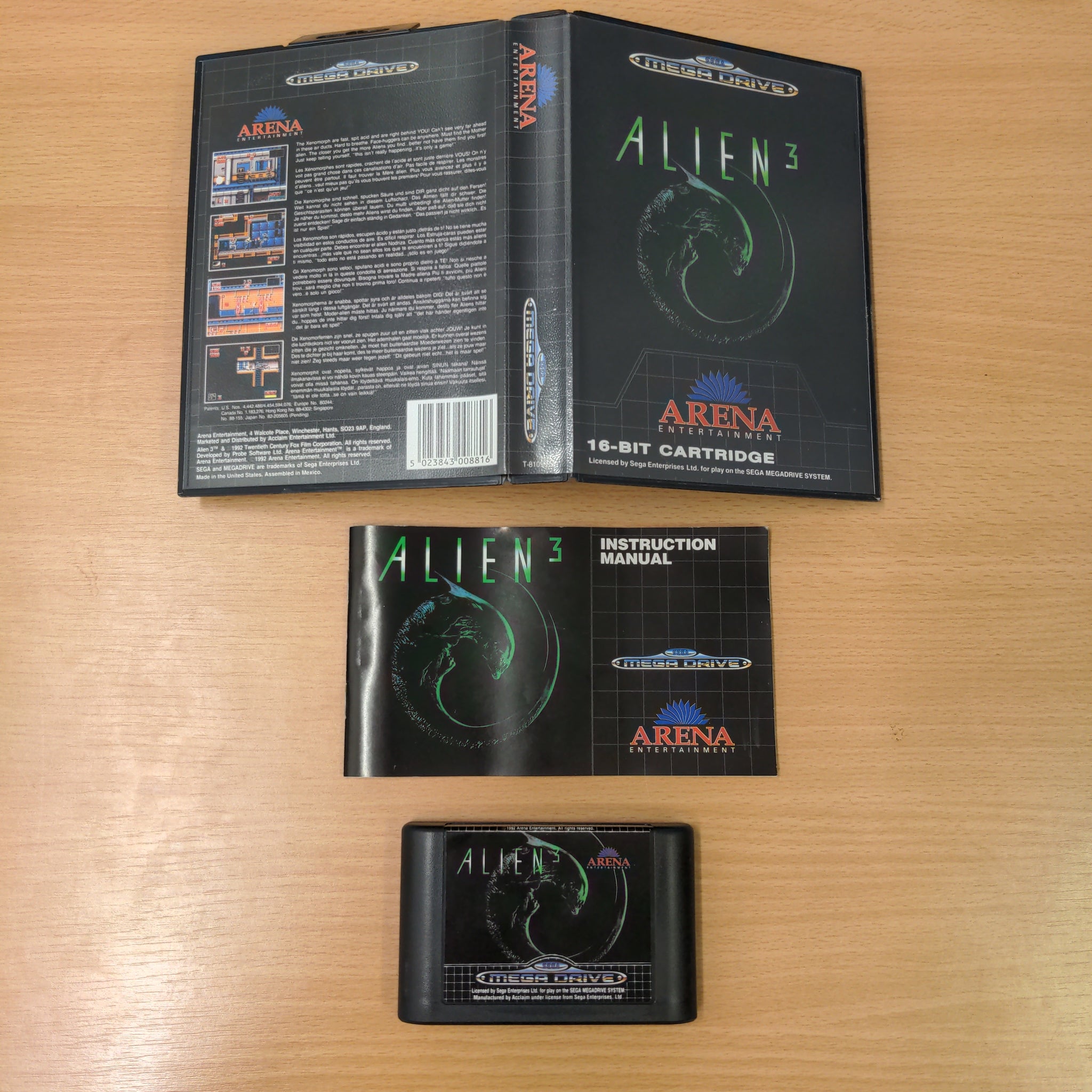 Alien 3 Sega Mega Drive game complete