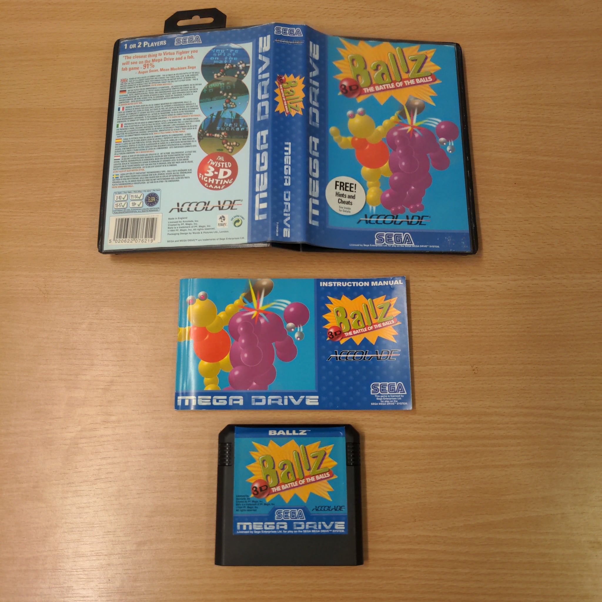 Ballz 3D: The Battle of the Balls Sega Mega Drive game complete