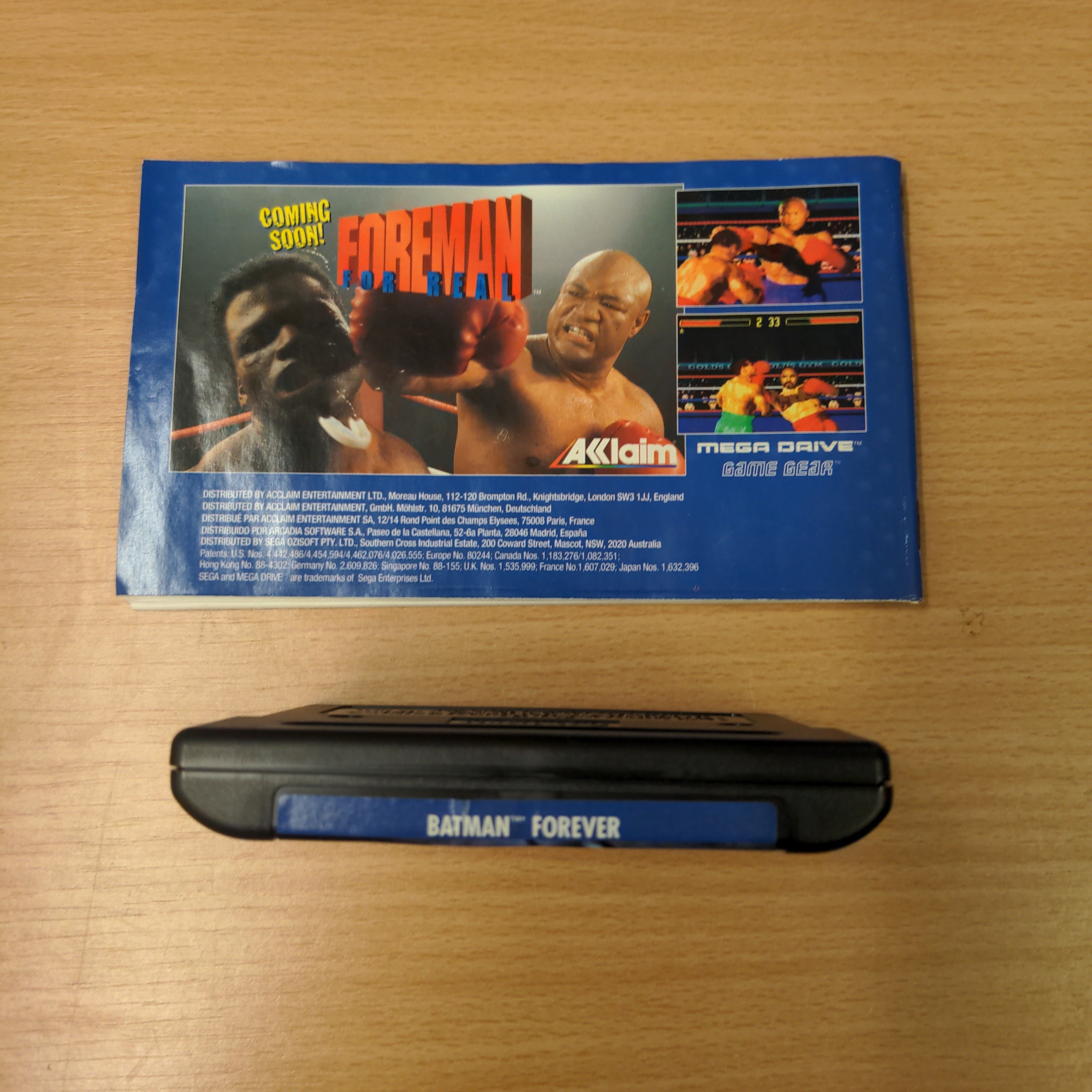 Batman Forever Sega Mega Drive game complete