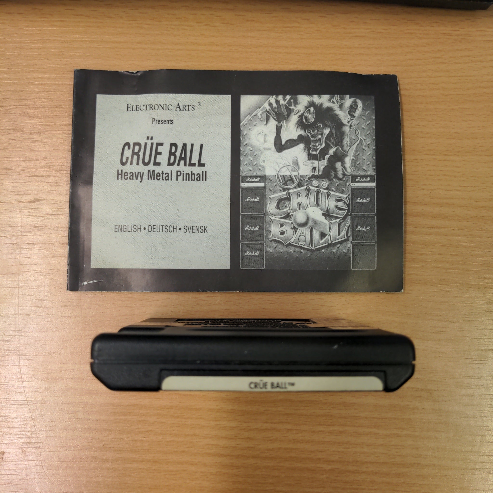 Crue Ball Sega Mega Drive game complete