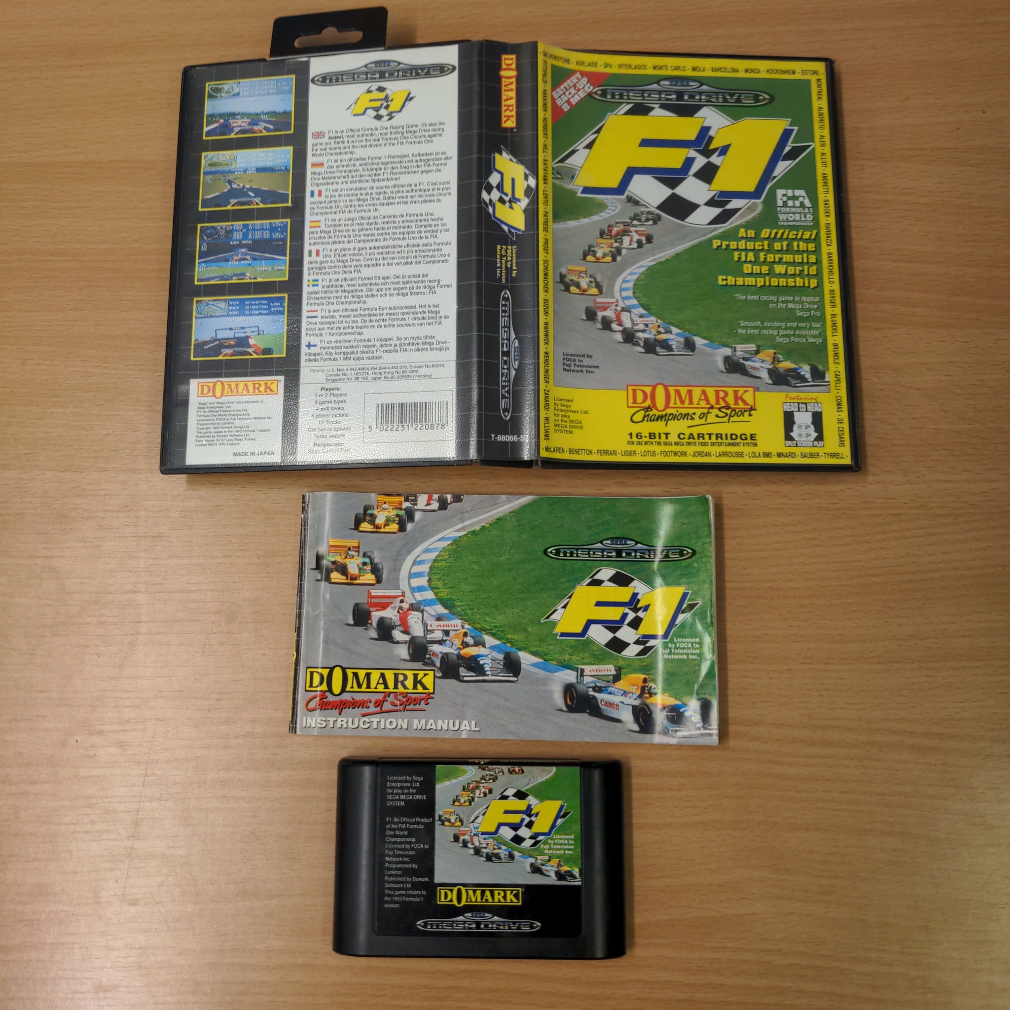 F1 Sega Mega Drive game complete