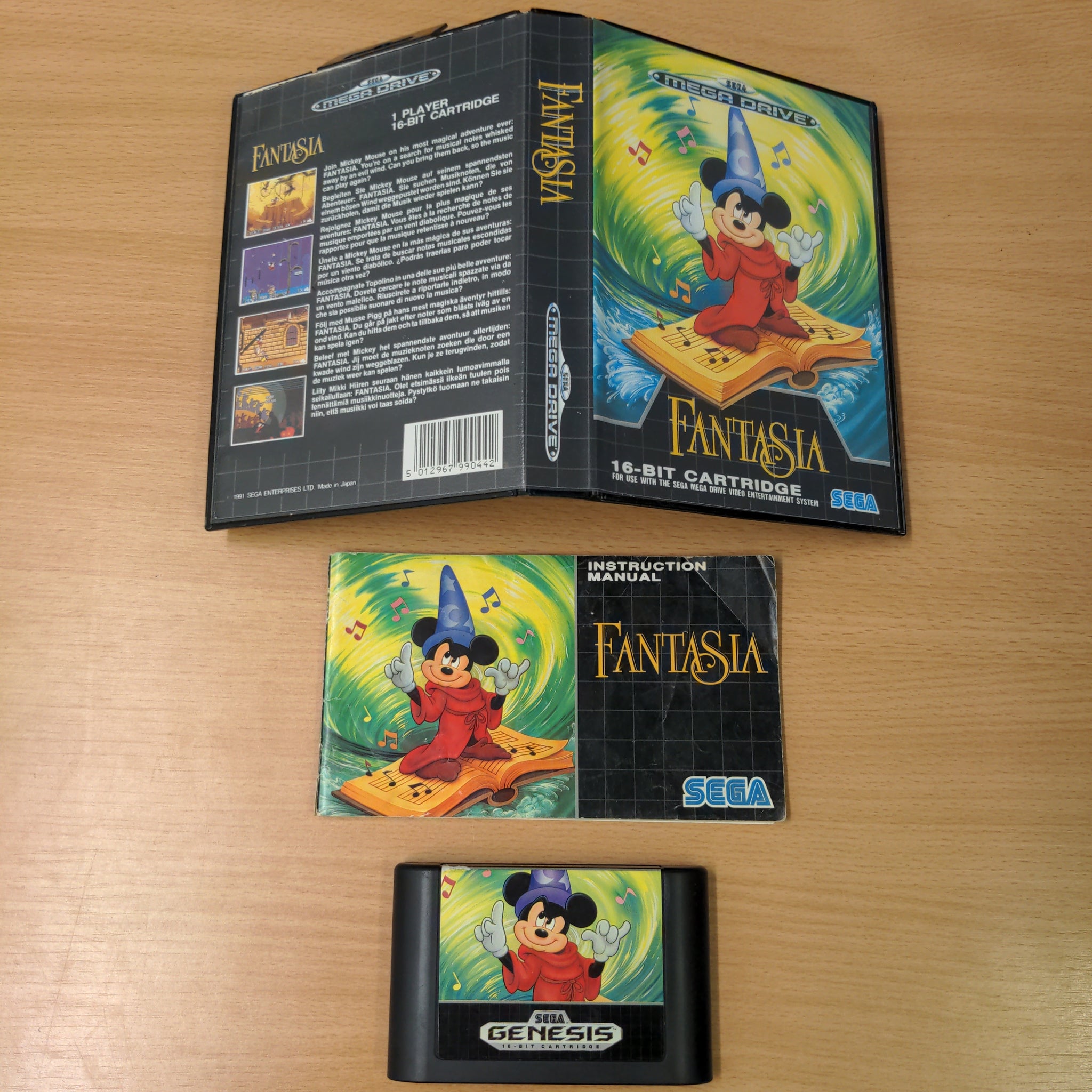 Fantasia (Disney's) Sega Mega Drive Disney game complete