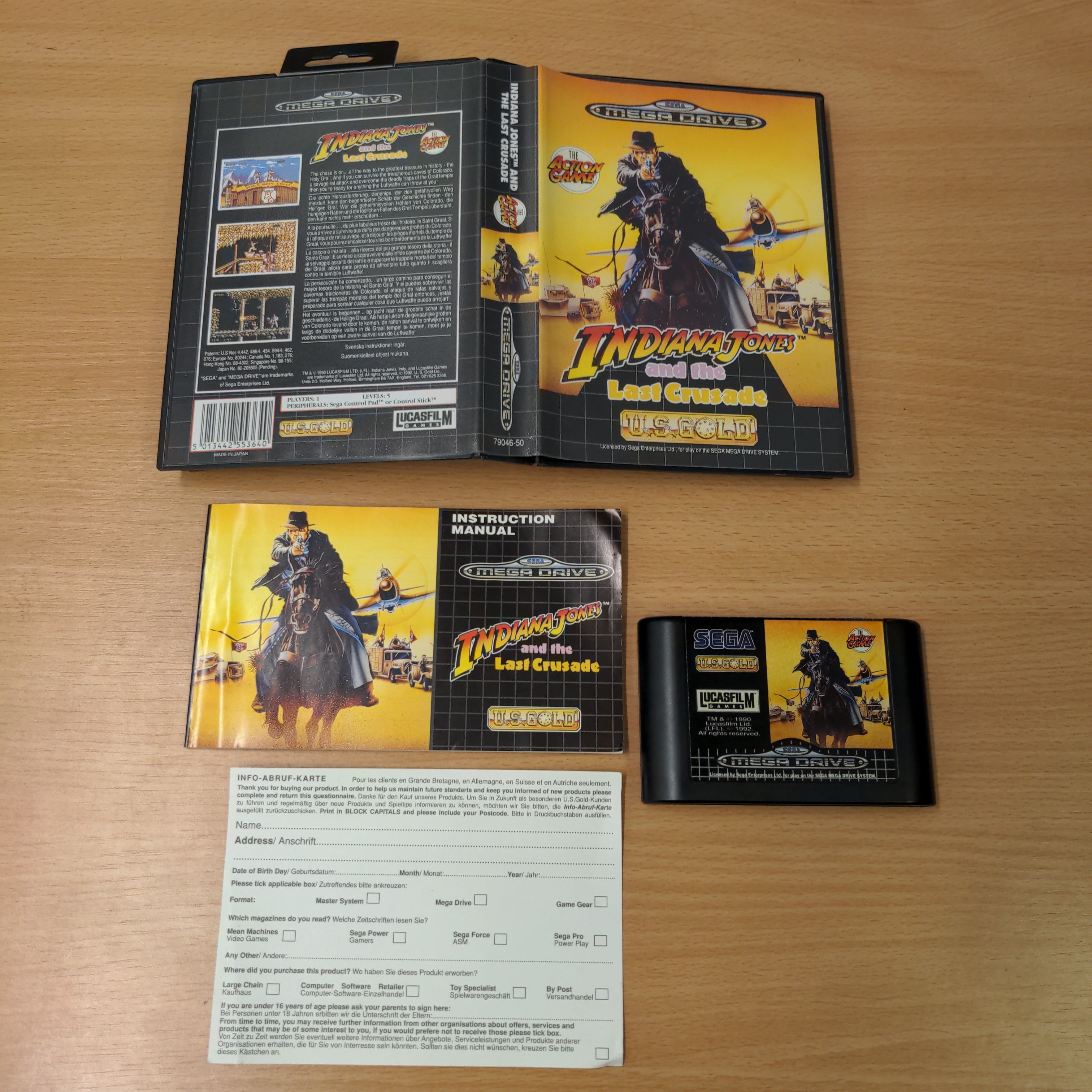 Indiana Jones and the Last Crusade Sega Mega Drive game complete