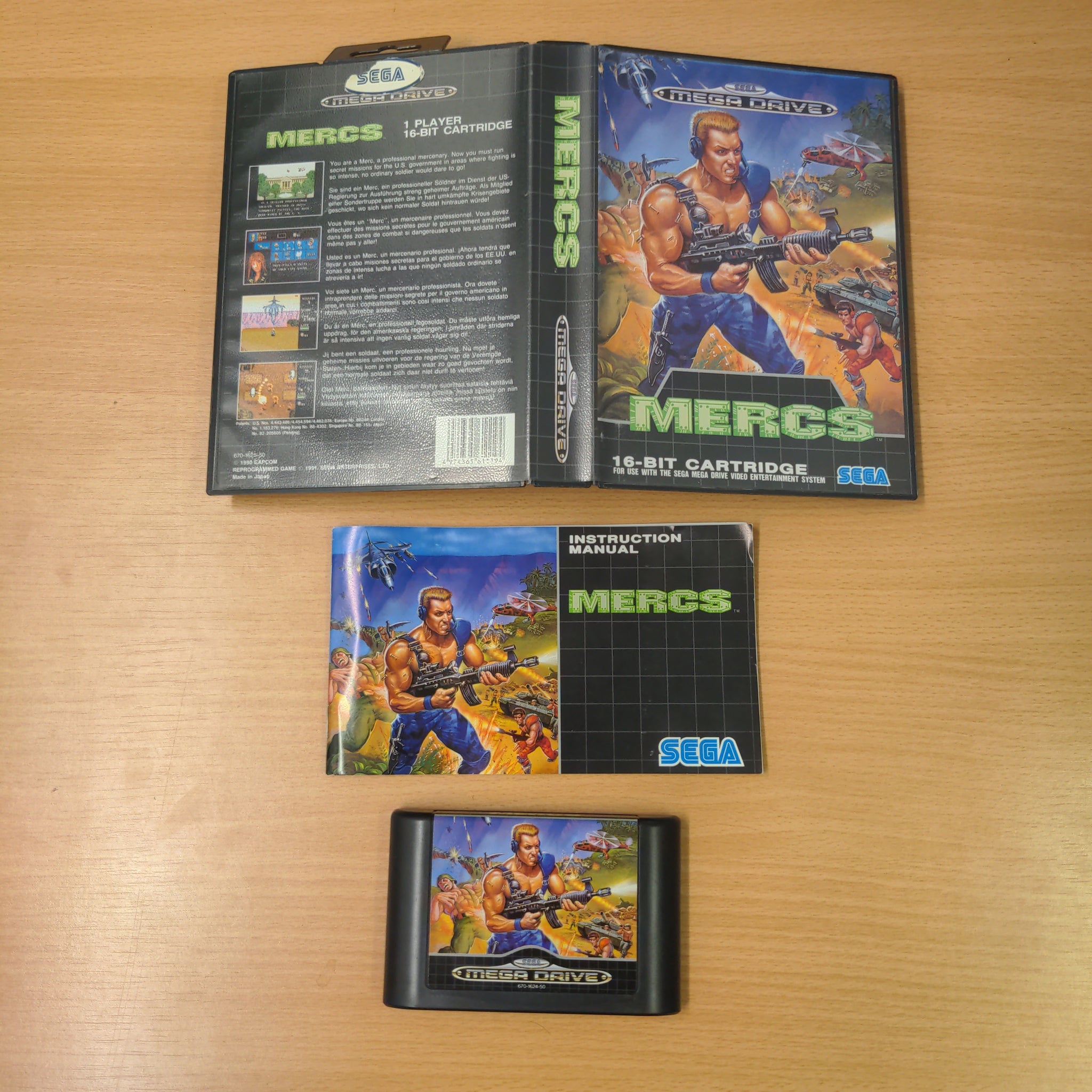 Mercs Sega Mega Drive game complete