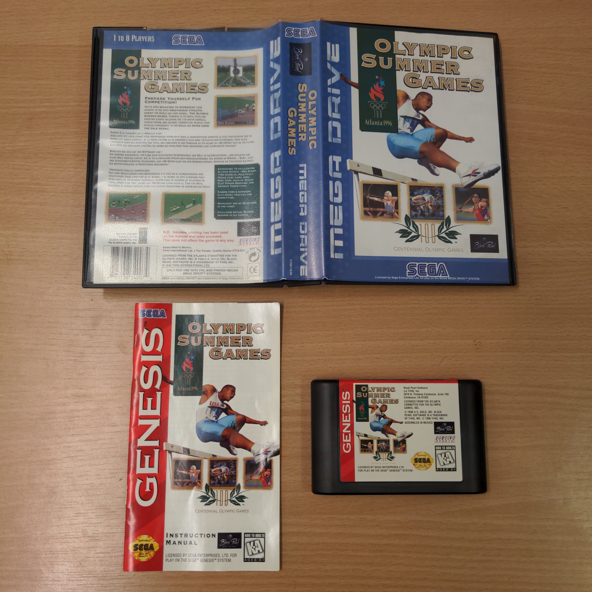 Olympic Summer Games Sega Mega Drive game complete