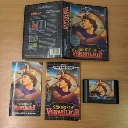Sword of Vermilion Sega Mega Drive game complete with Hint Book