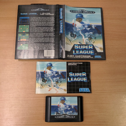 Super League Sega Mega Drive game complete