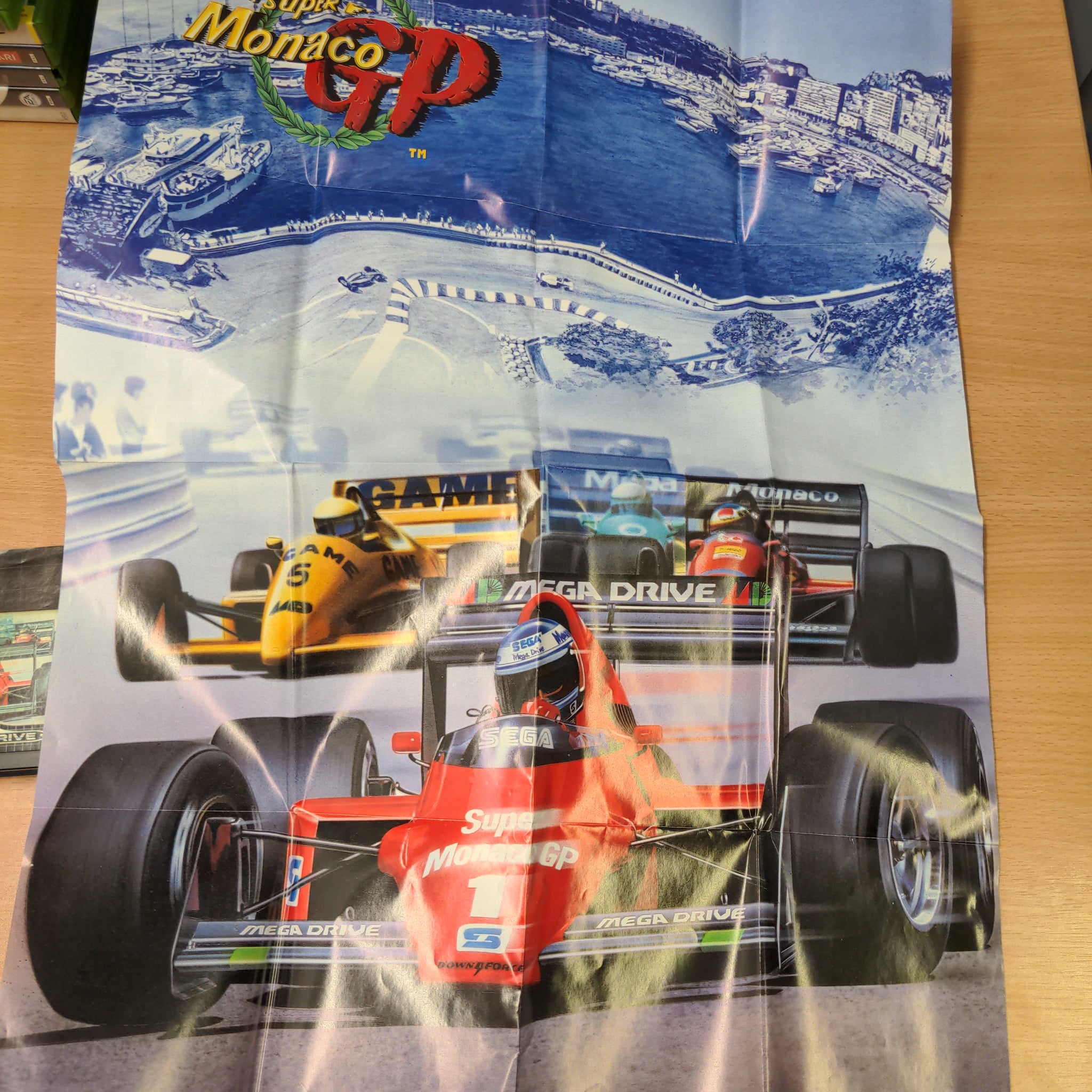 Super Monaco GP Sega Mega Drive game complete with Poster