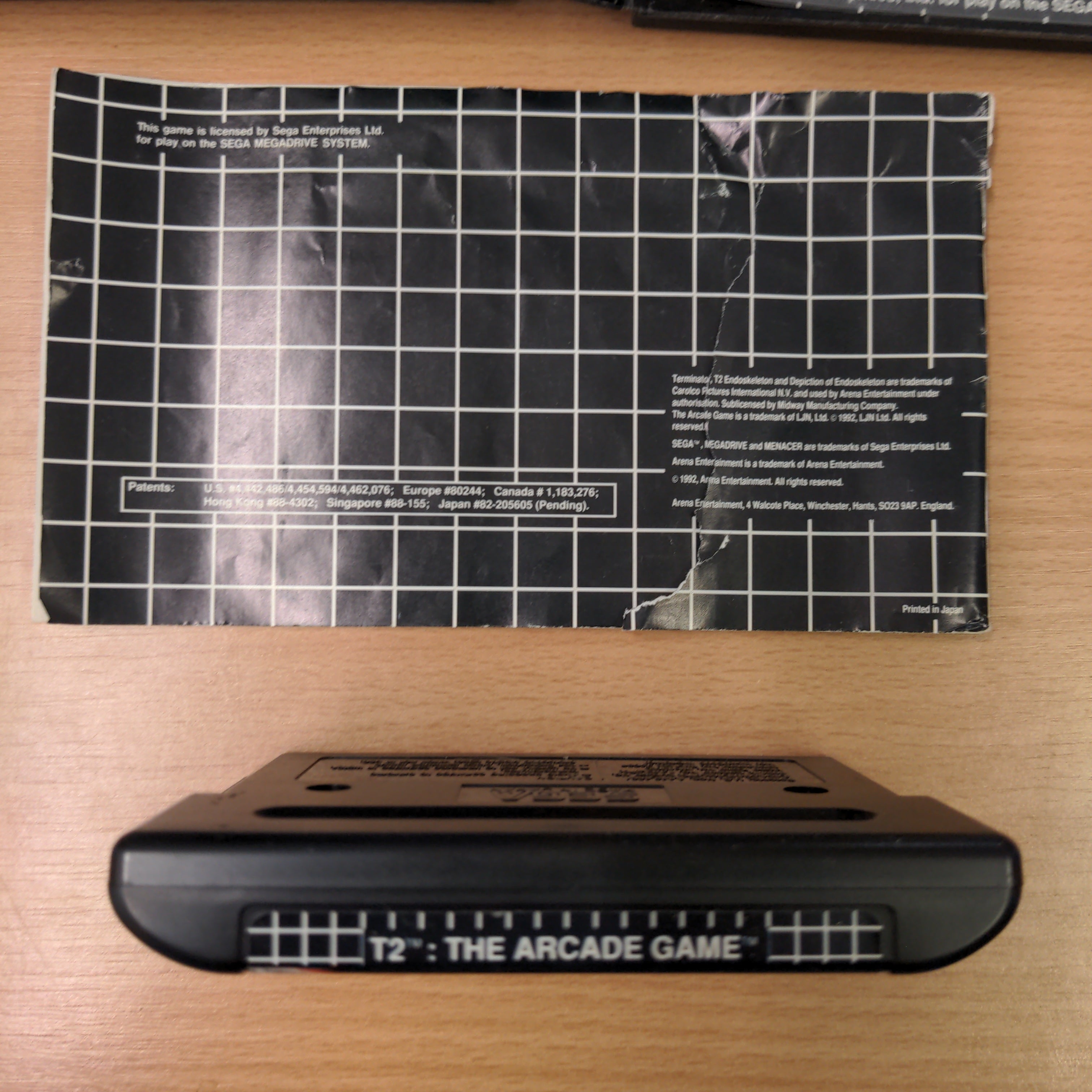 T2: Terminator 2 The Arcade Game Sega Mega Drive game complete