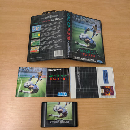 World Cup Italia '90 Sega Mega Drive game complete with poster