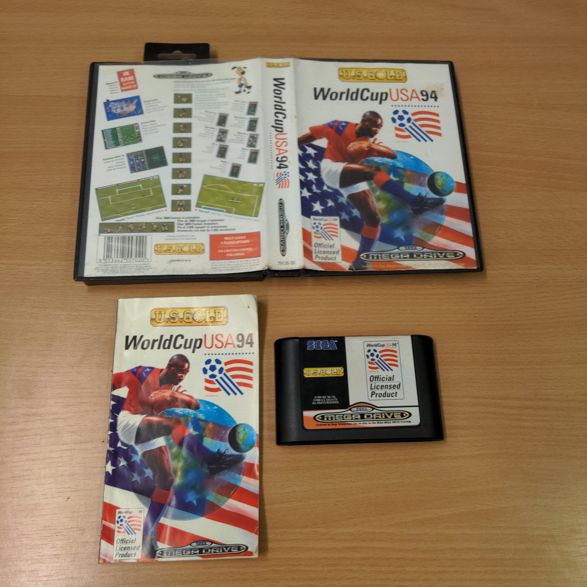 World Cup USA 94 Sega Mega Drive game complete