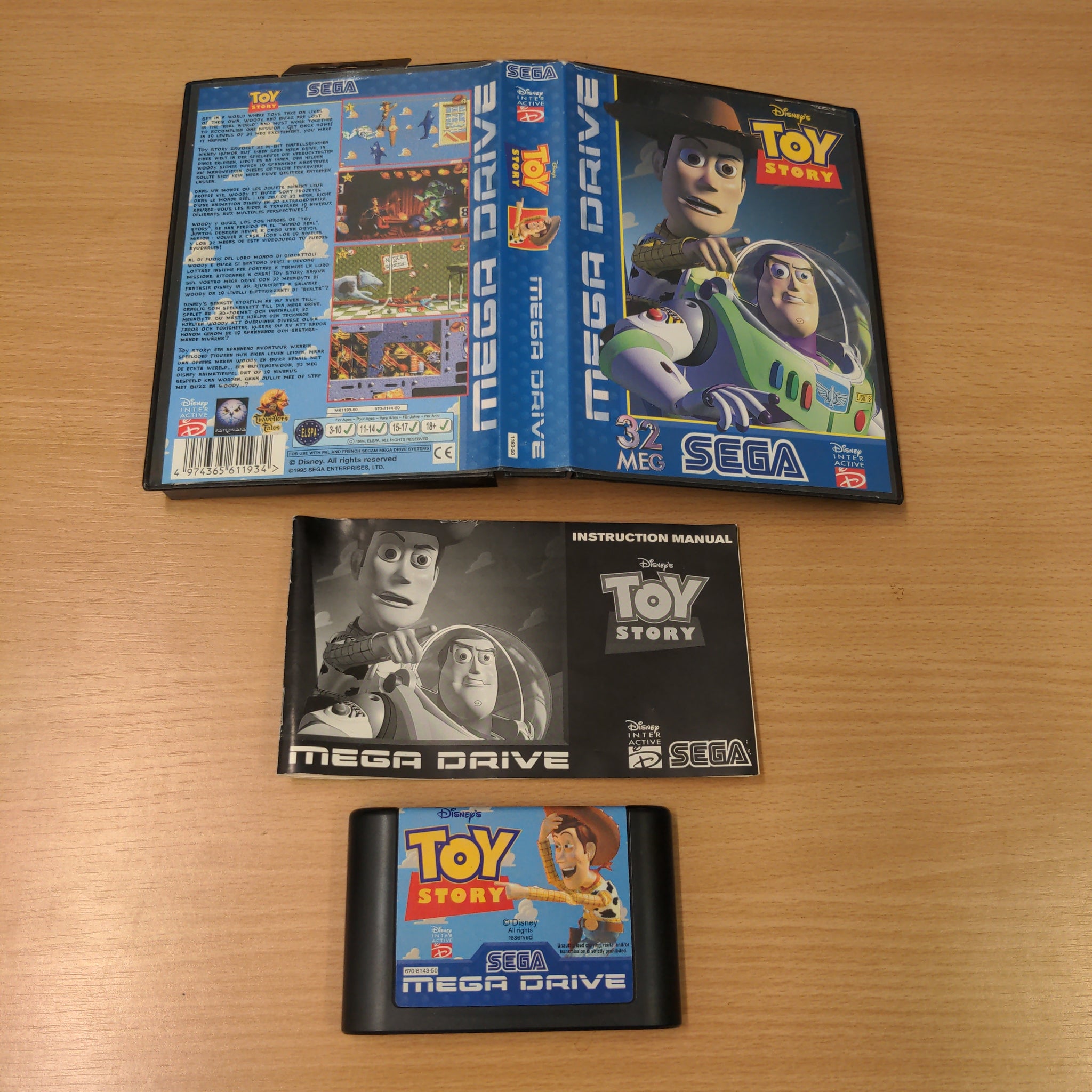 Toy Story (Disney's) Sega Mega Drive game complete
