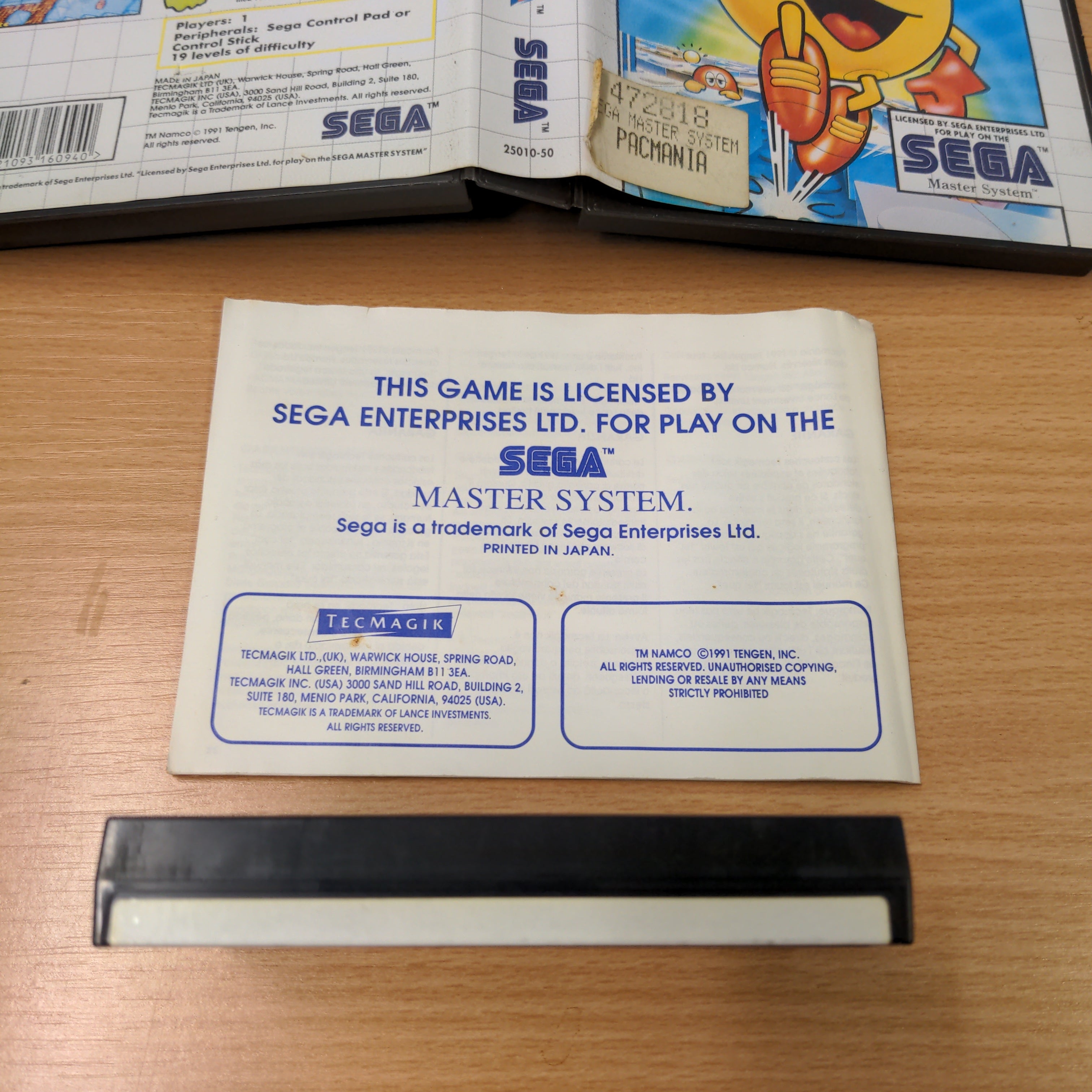Pacmania Sega Master System game