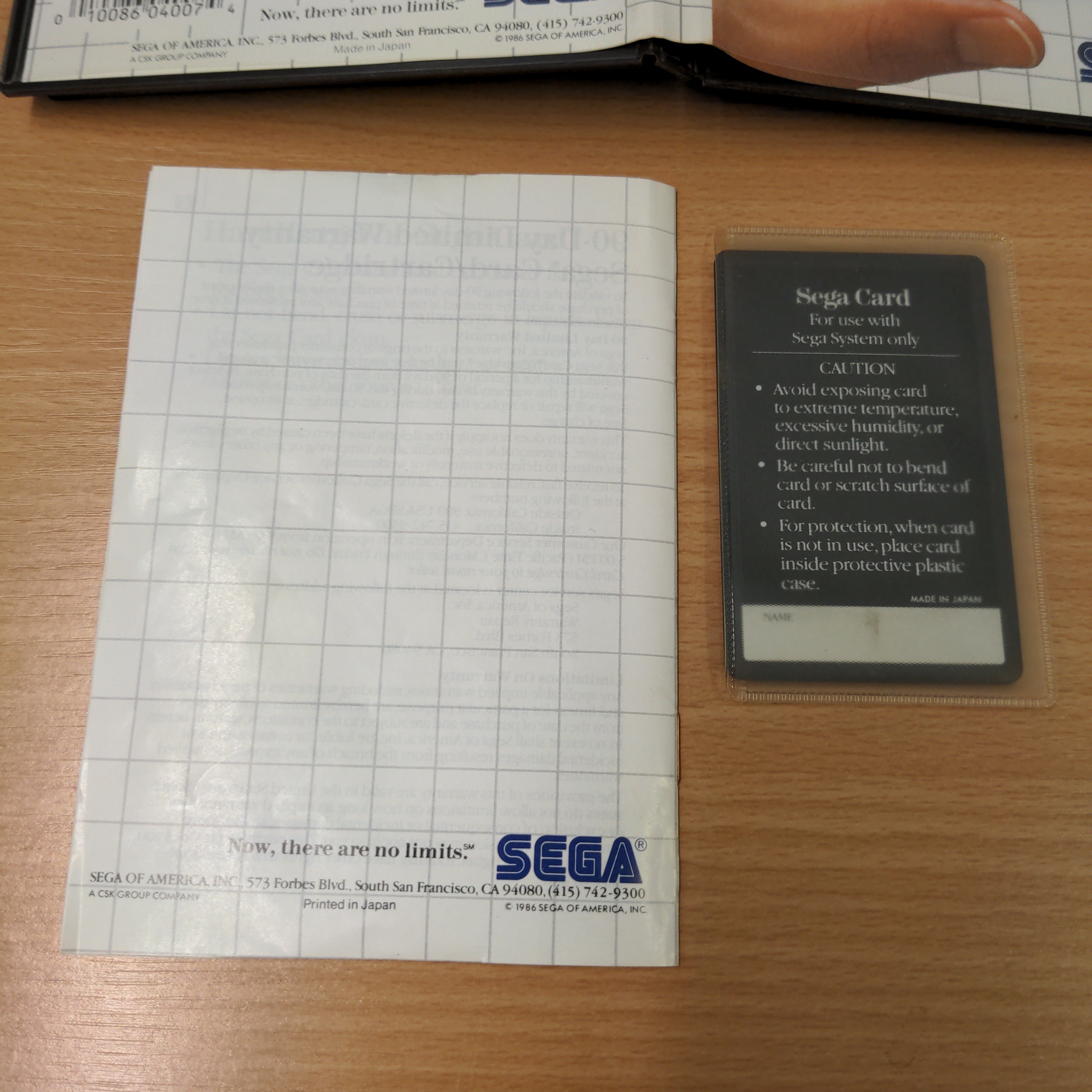 Super Tennis Sega Master System Card version