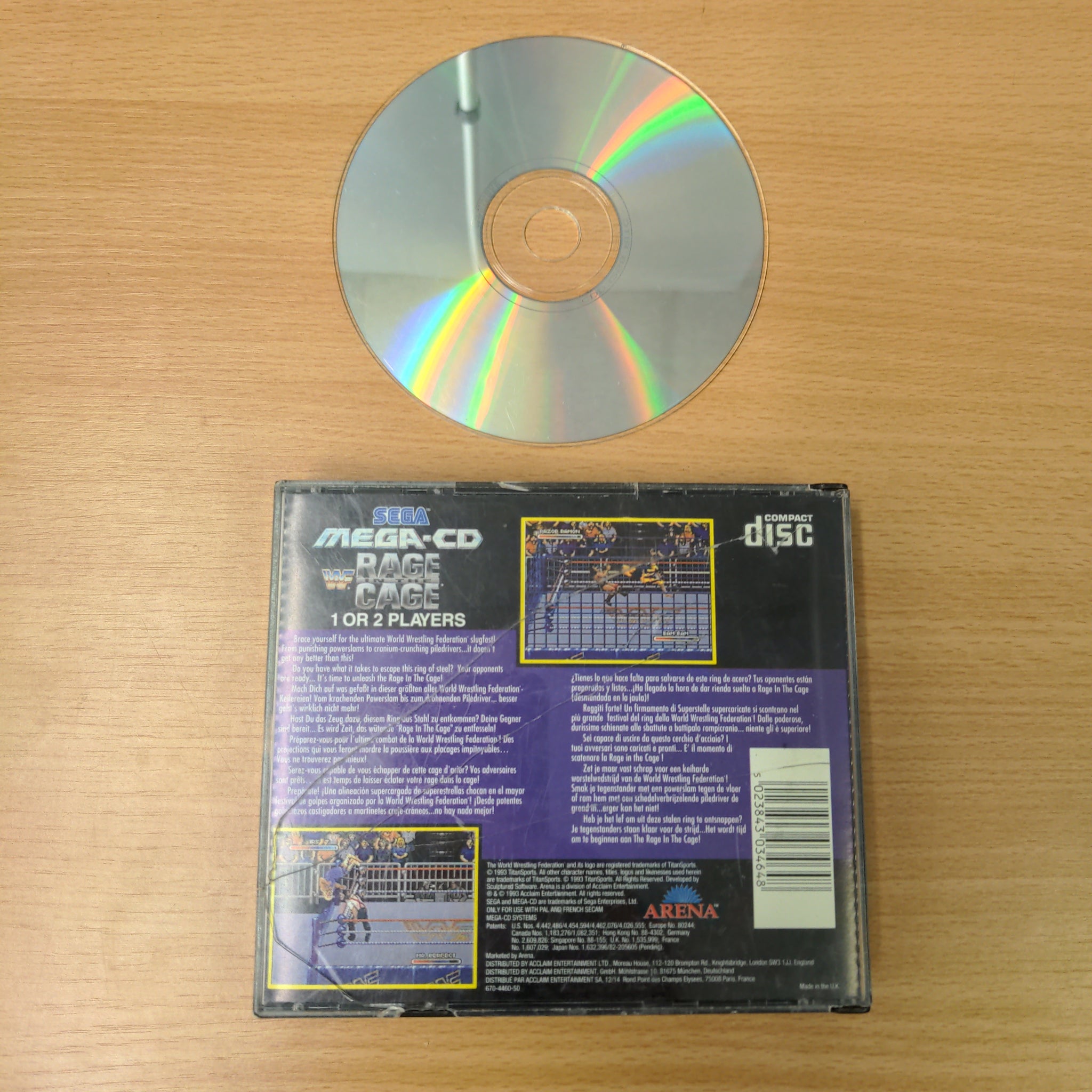 WWF Rage in the Cage Sega Mega-CD game