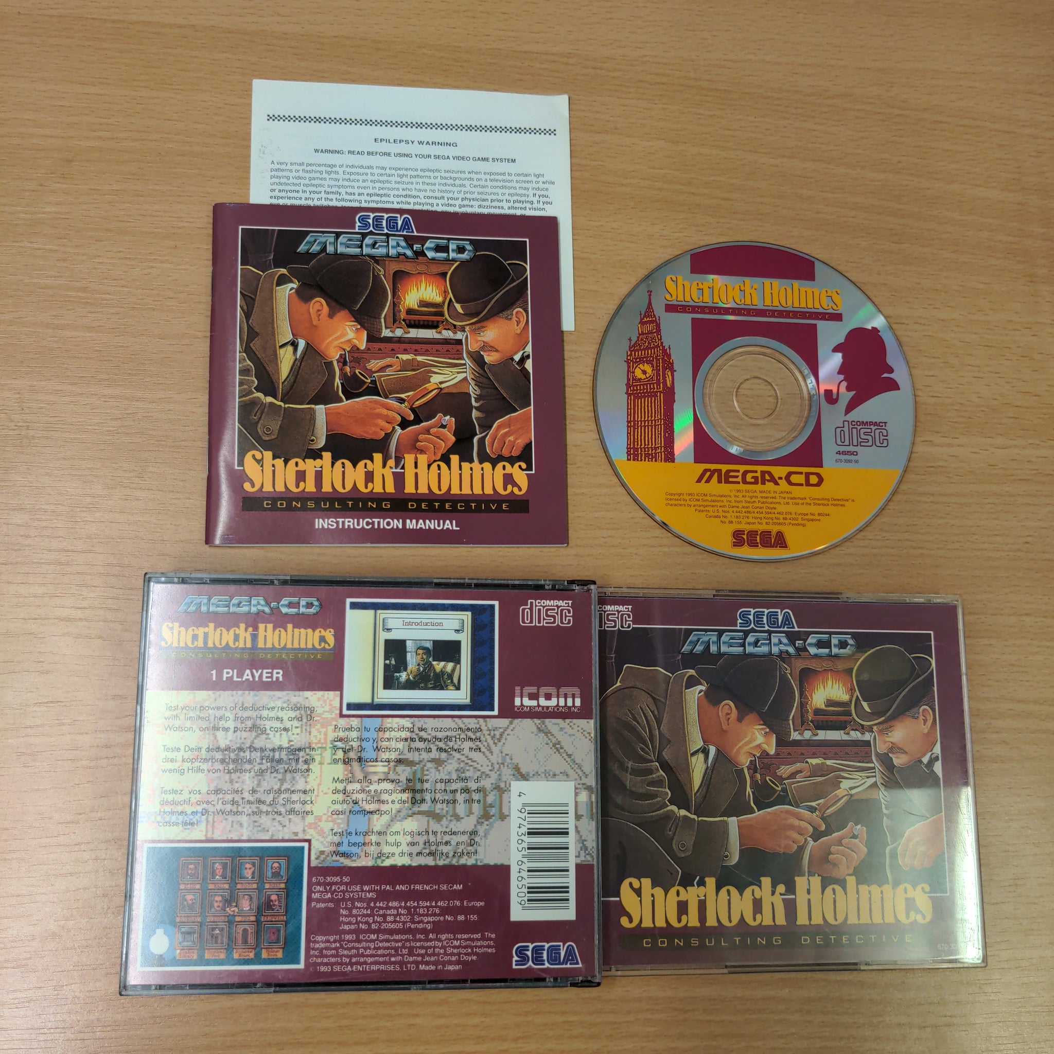 Sherlock Holmes: Consulting Detective Sega Mega-CD game