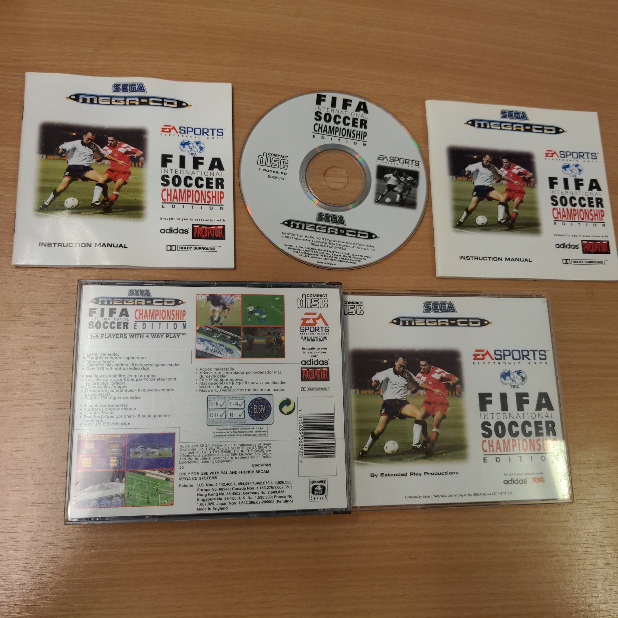 Fifa International Soccer Championship Sega Mega-CD game