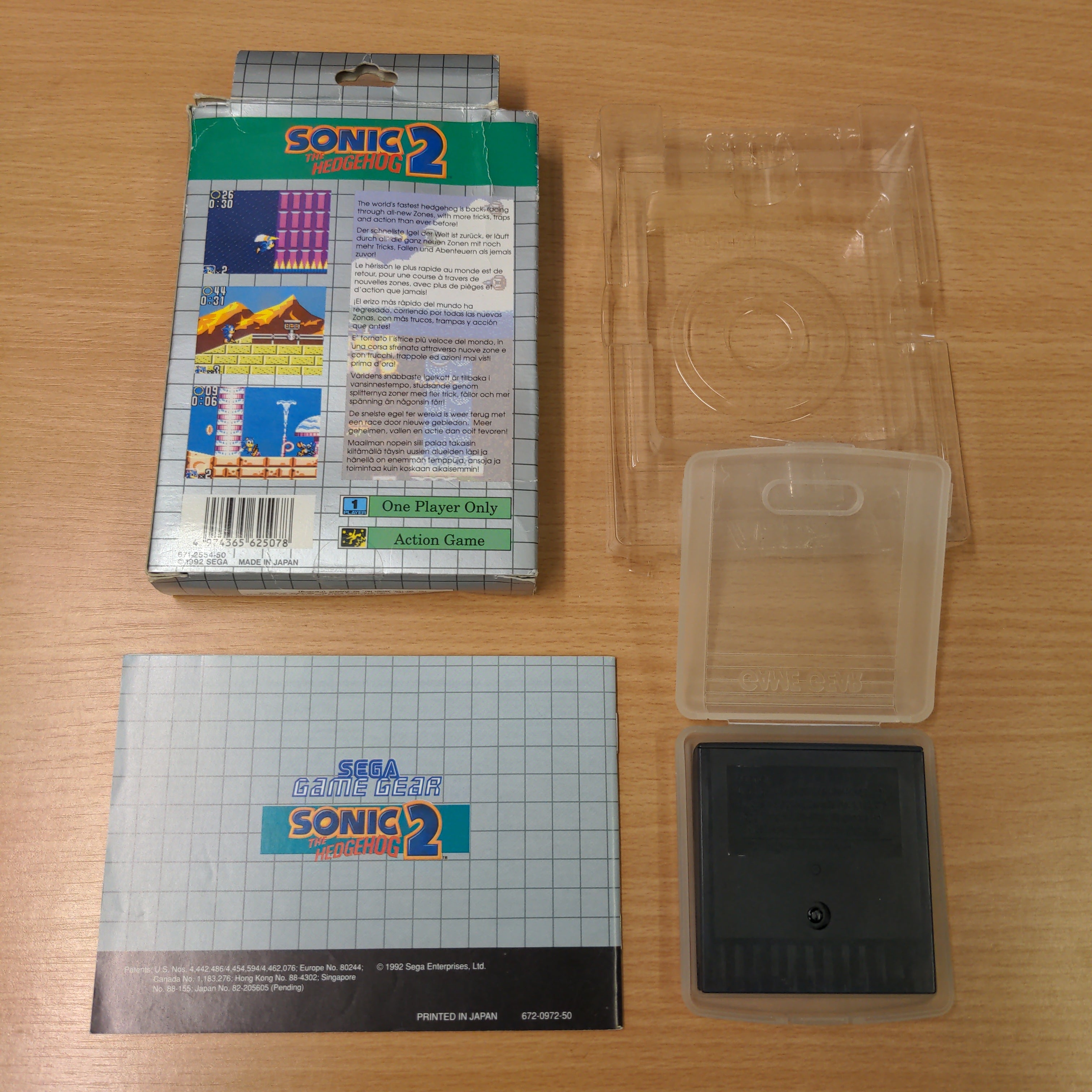 Sonic The Hedgehog 2 Sega Game Gear game